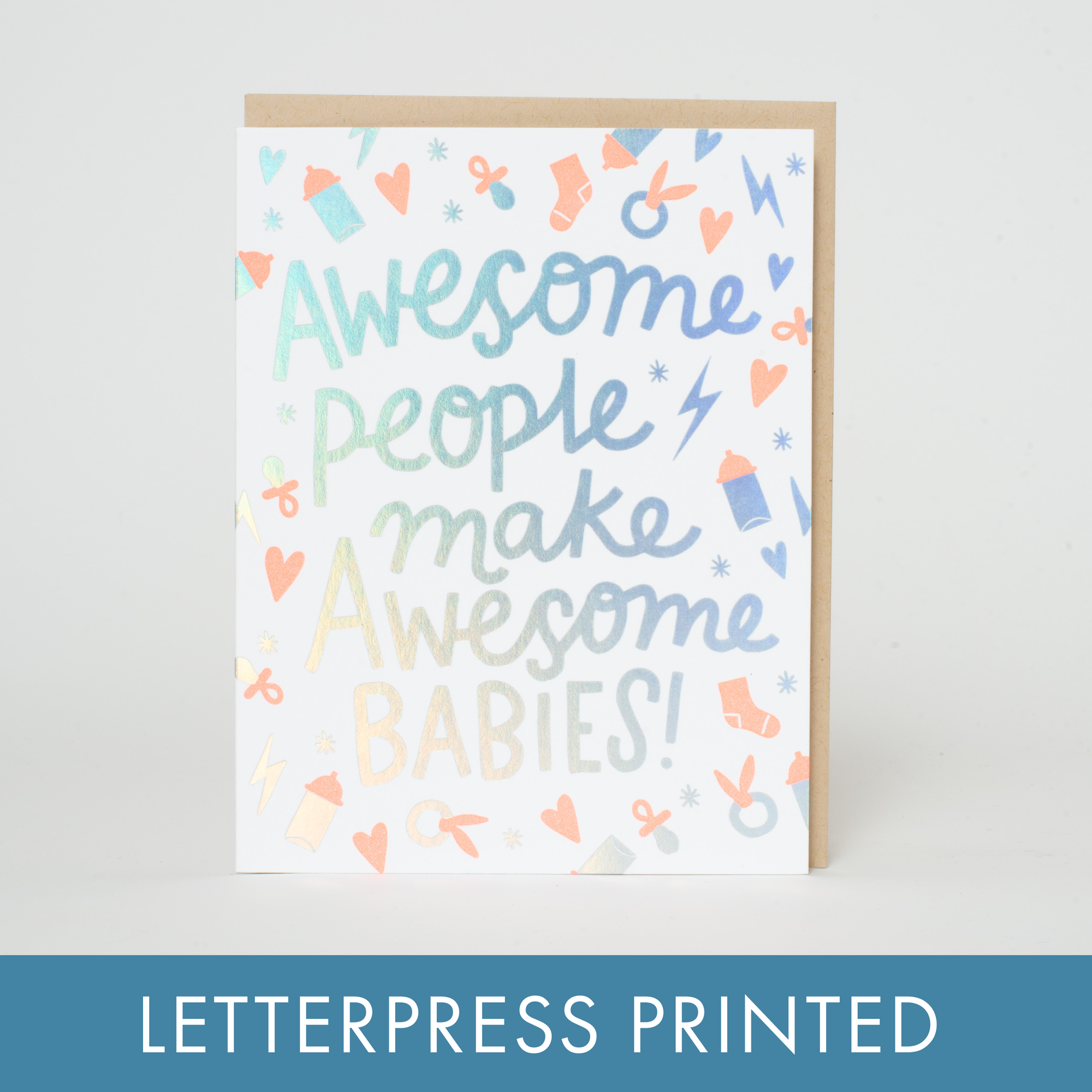 Awesome Babies Letterpress Card