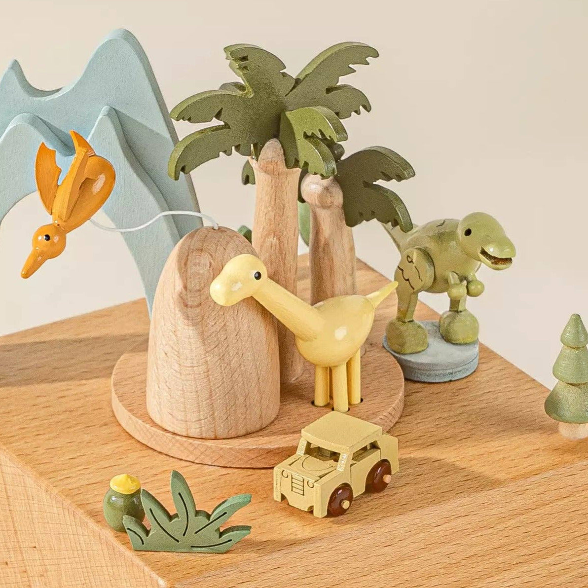 Wooden Music Box - Dinosaures World 3yrs+