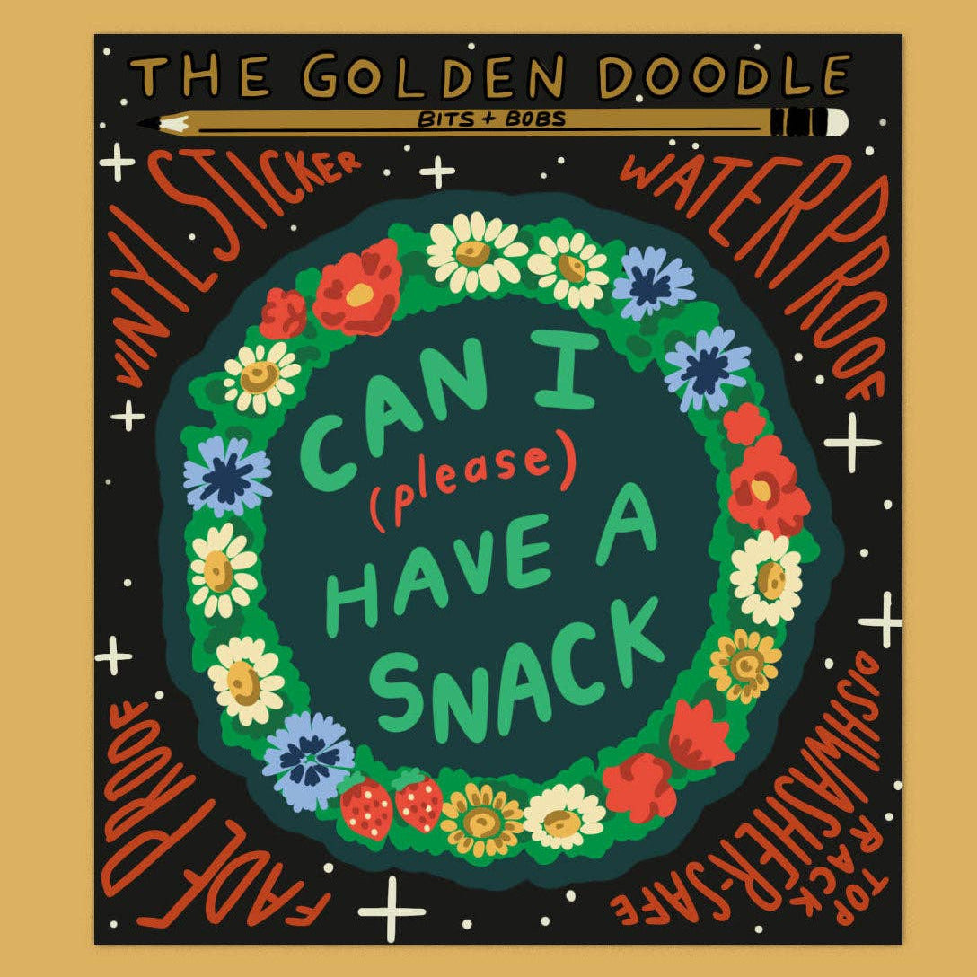 Dog tag with floral design and text on a beige background