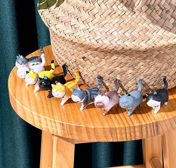 Best Friend Cat Figure Collectable Keyring -Random Box
