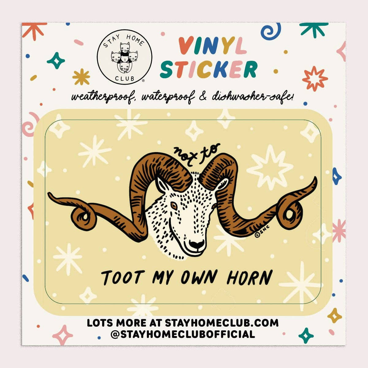 Toot My Own Horn Vinyl Sticker