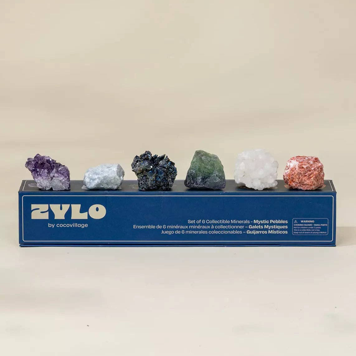 Set of 6 collectible Minerals - Mystic Pebbles