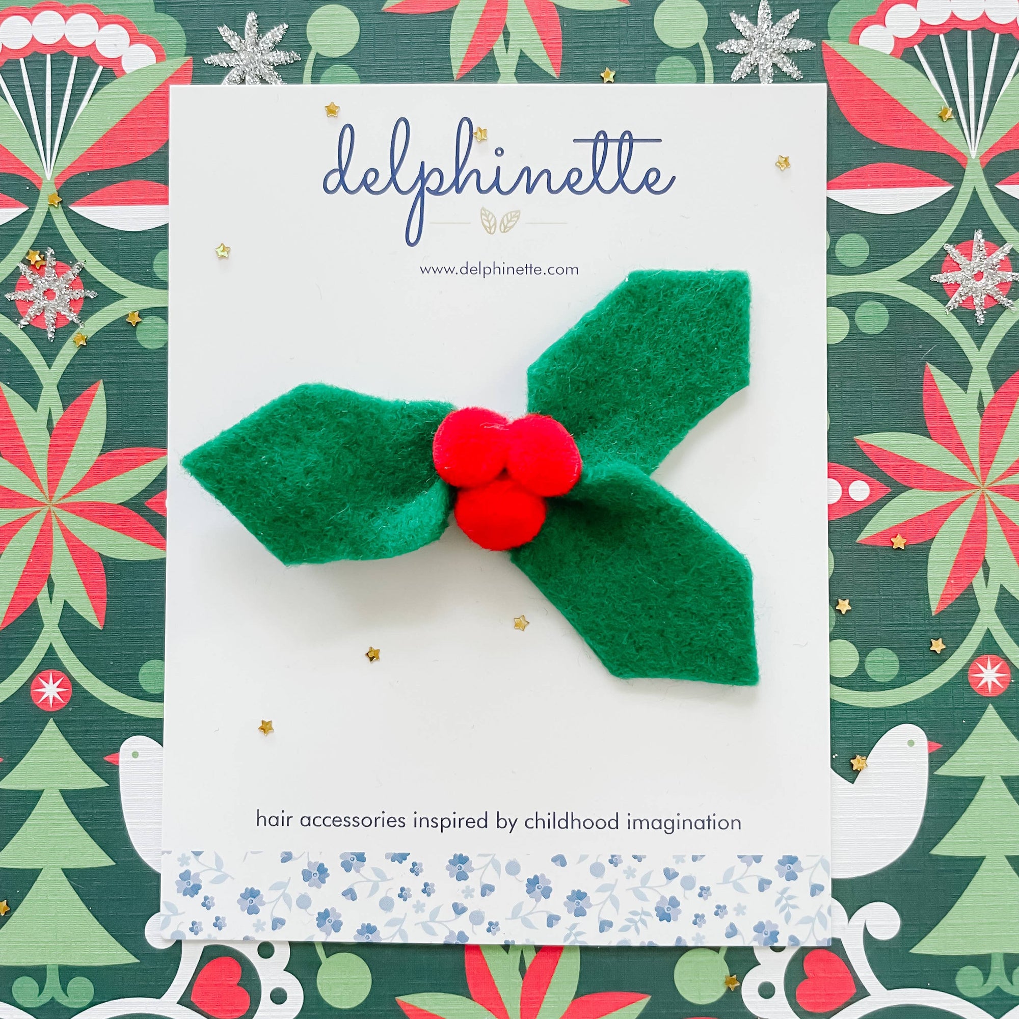 Christmas Holly Hair Clip