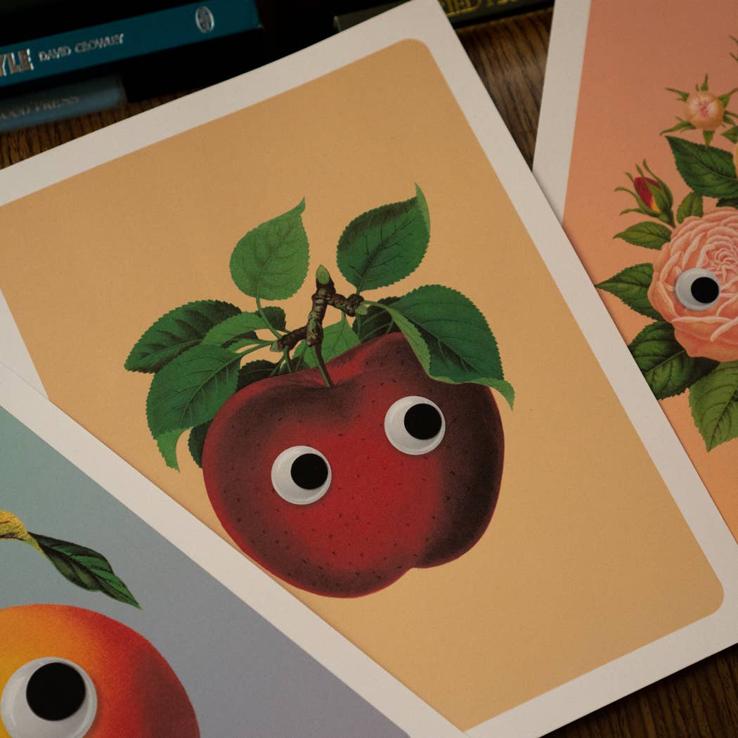 Googly Apple Print