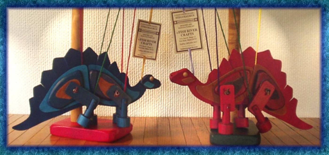 Animated Stegosaurus - A Marionette Wooden Action Toy