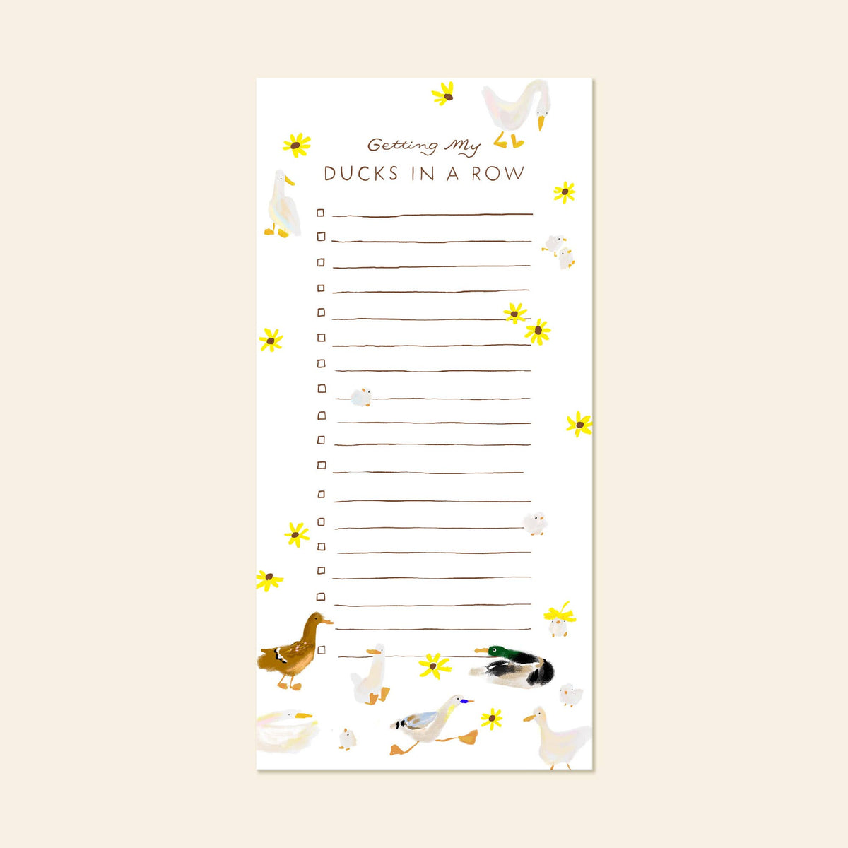 Ducks in a Row Listpad – Cute Magnetic To Do List Pad