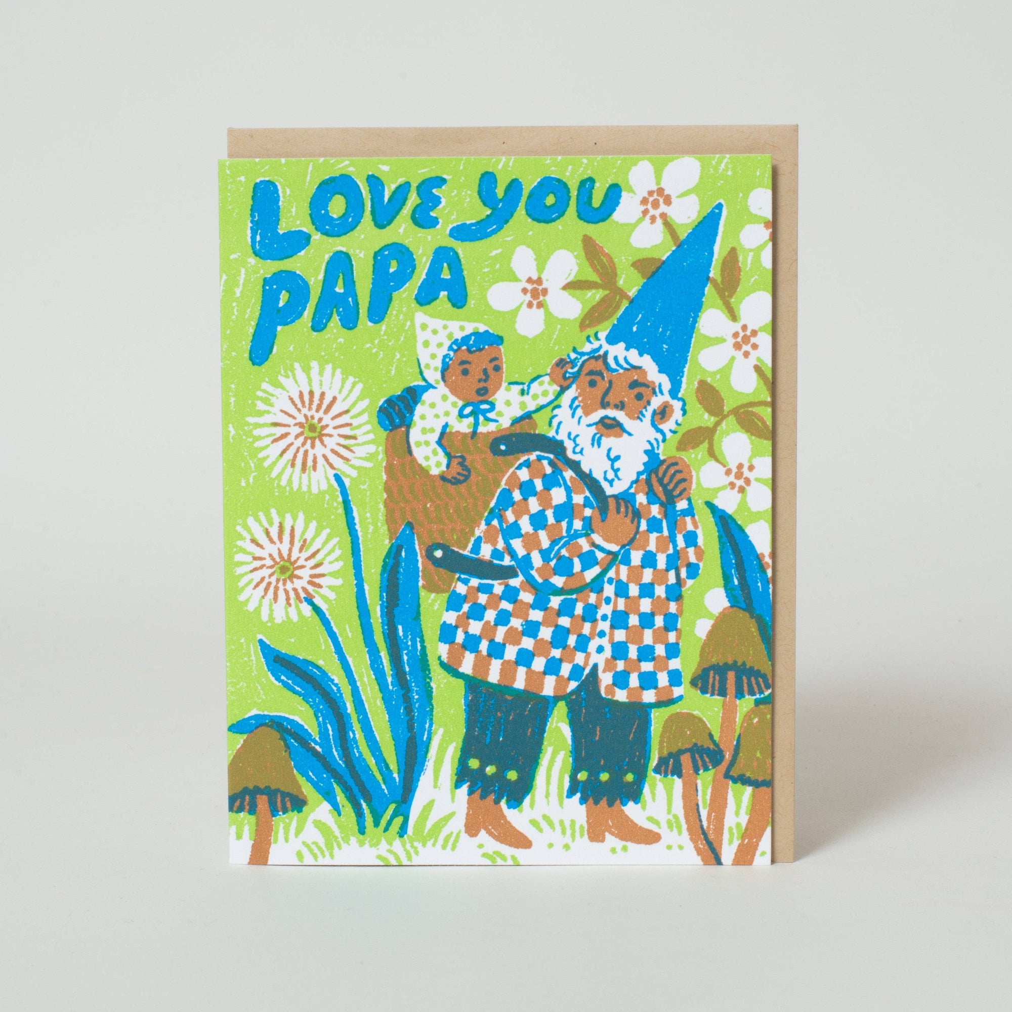 Love You Papa Gnome Card by Phoebe Wahl