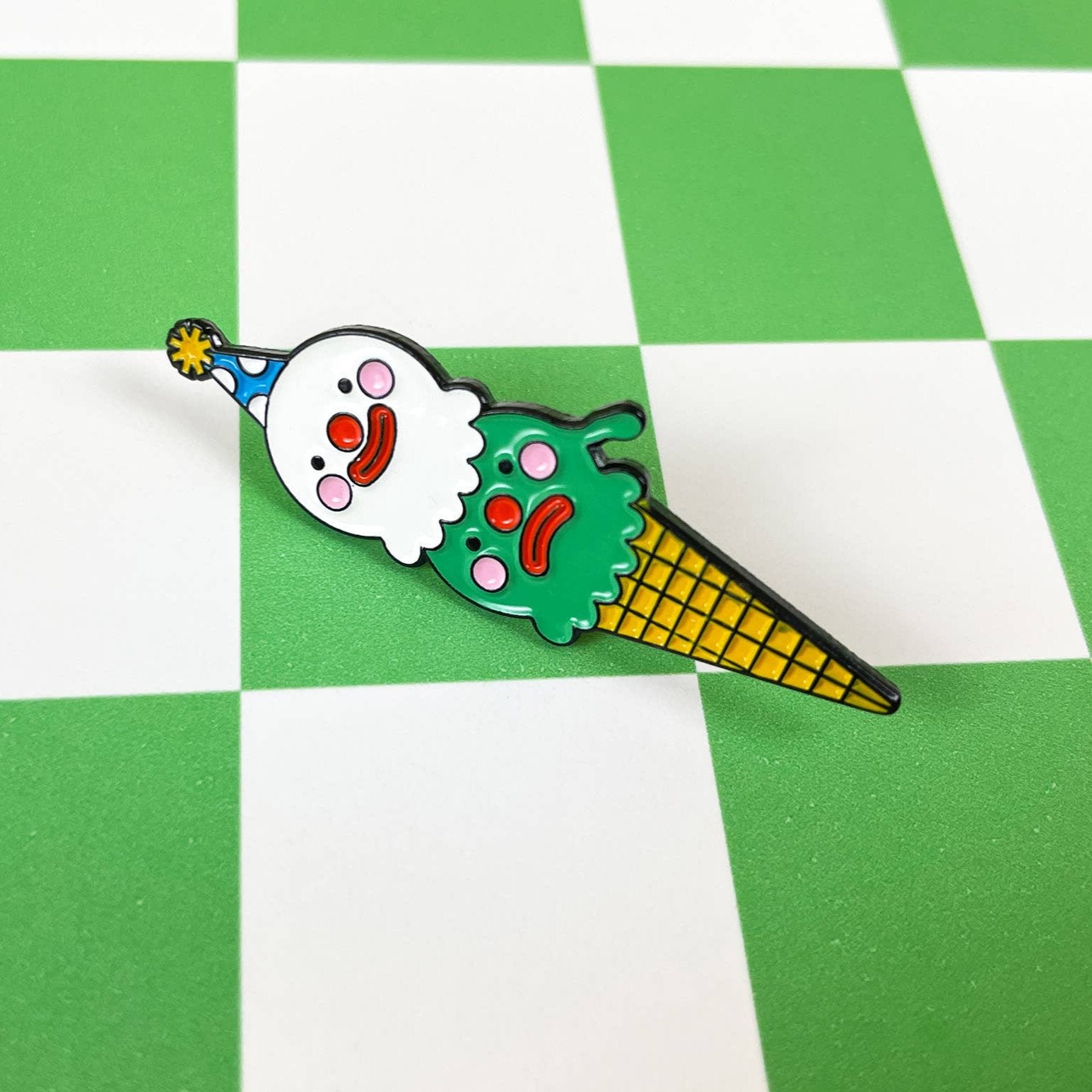 *B-Grade* Happy/sad Ice Cream Hard Enamel Pin