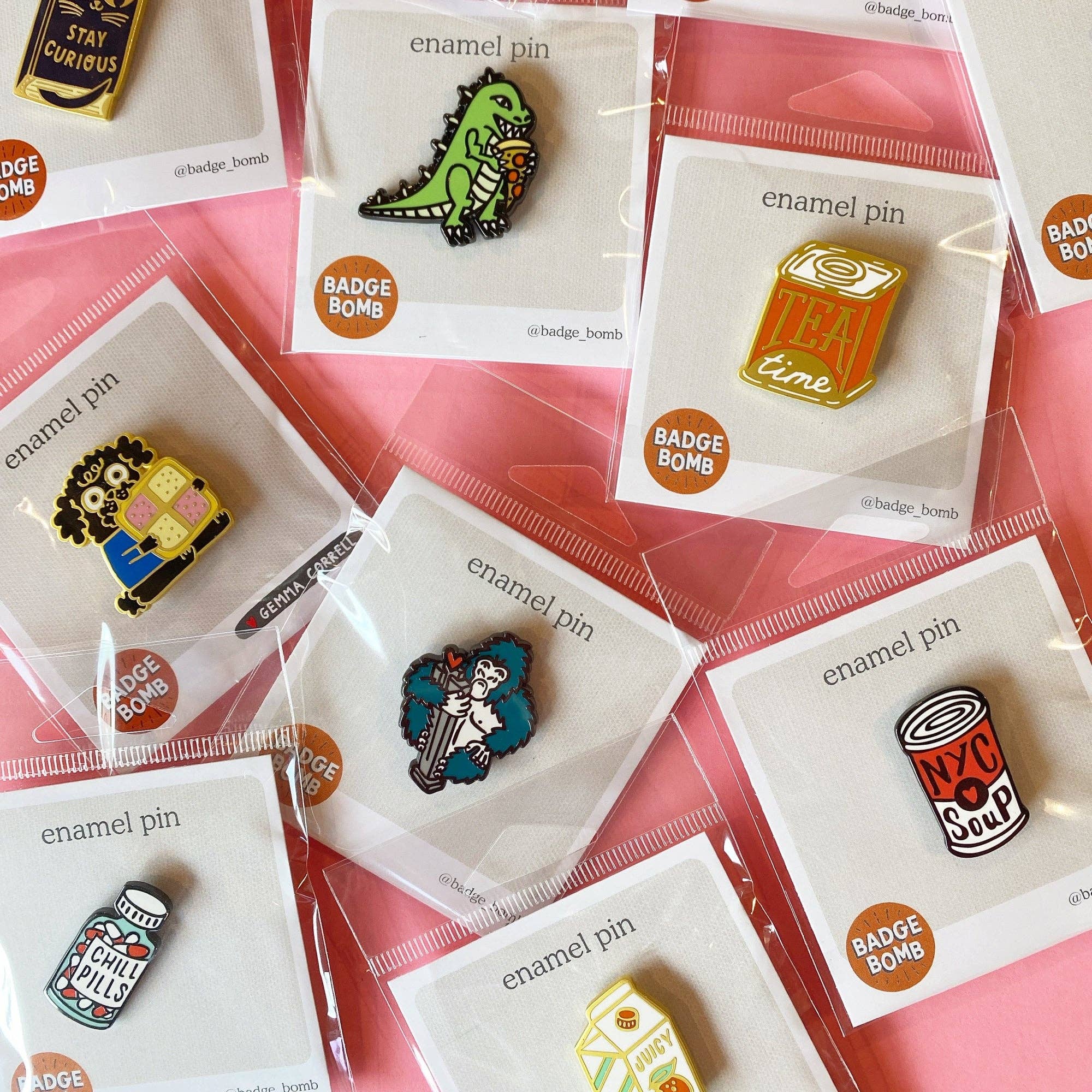 Juicy Orange Juice Carton Enamel Pin