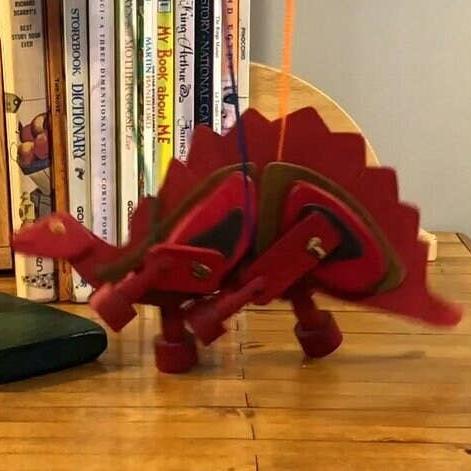 Animated Stegosaurus - A Marionette Wooden Action Toy