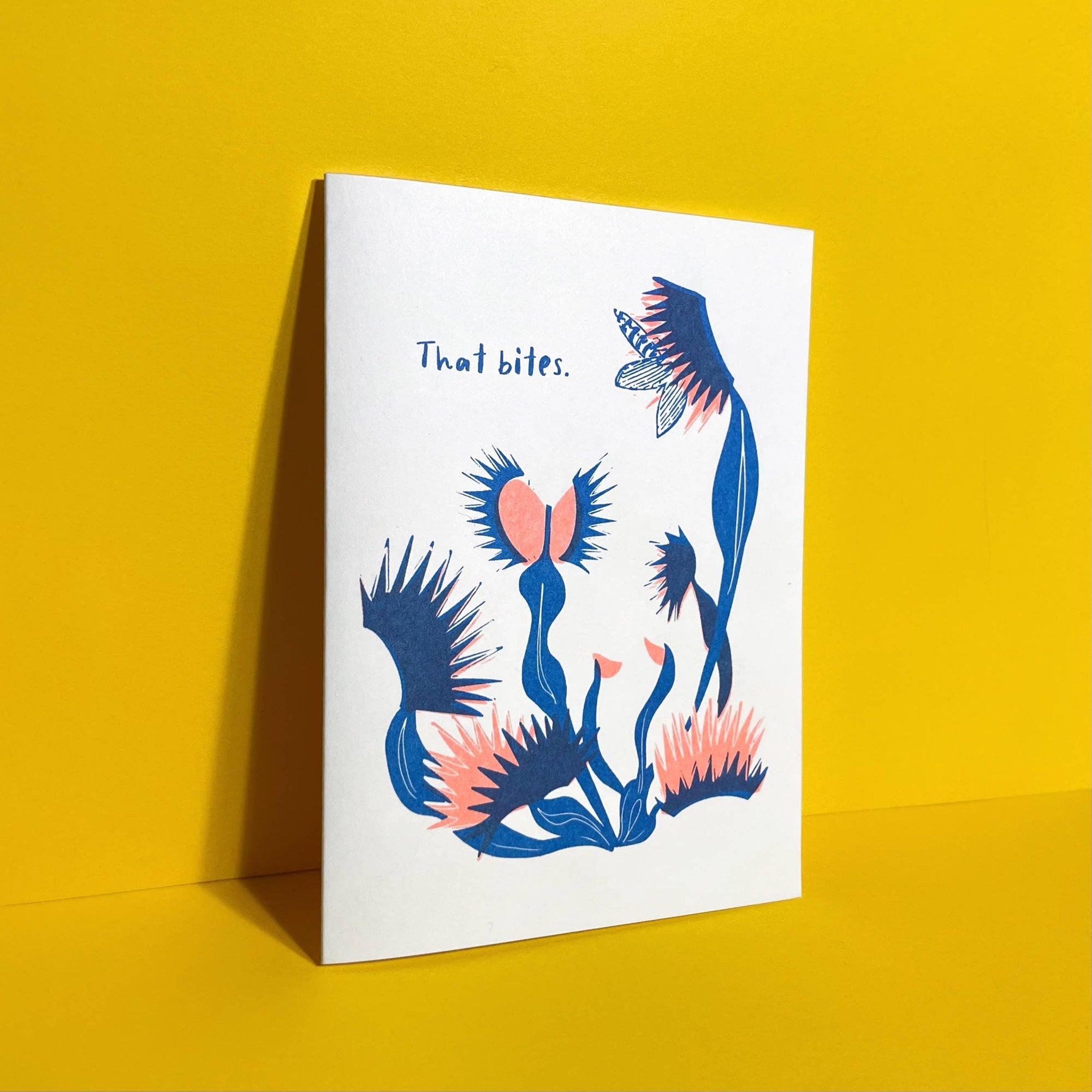 Fly Trap Bites - Fun Risograph Card