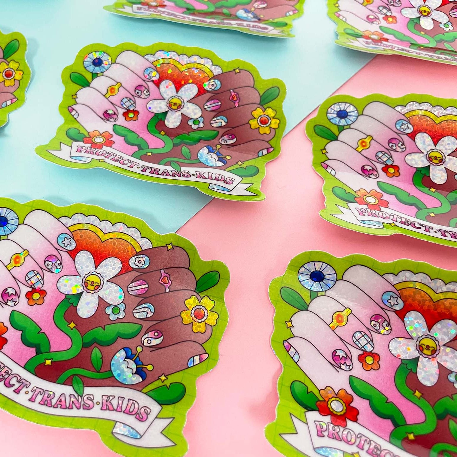 Protect Trans Kids Sticker | Holographic | LGBTQIA+ | Pride