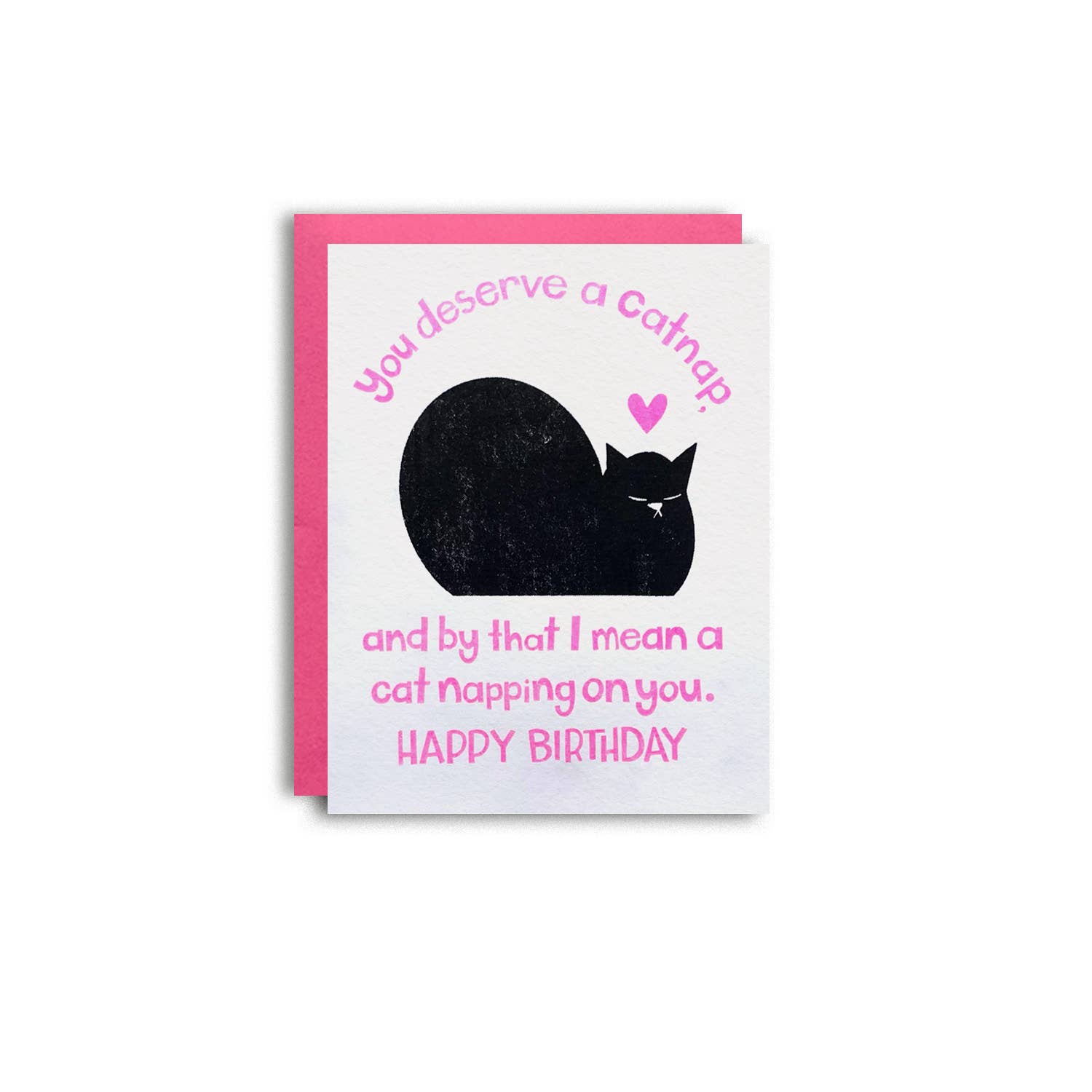 Cat Nap Birthday - Cute Risograph Greeting Card