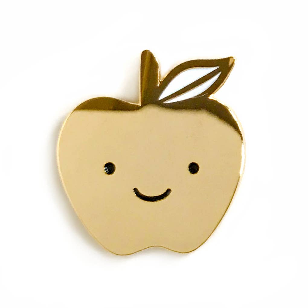 Golden Apple Enamel Pin