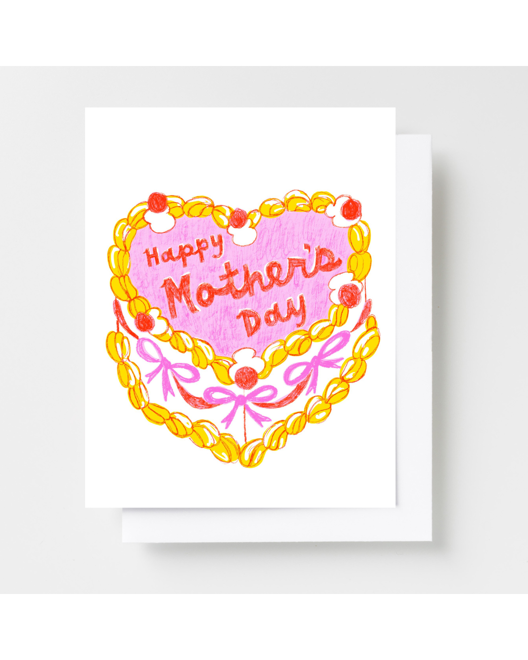 Happy Mama's Day Cake Risograph Card