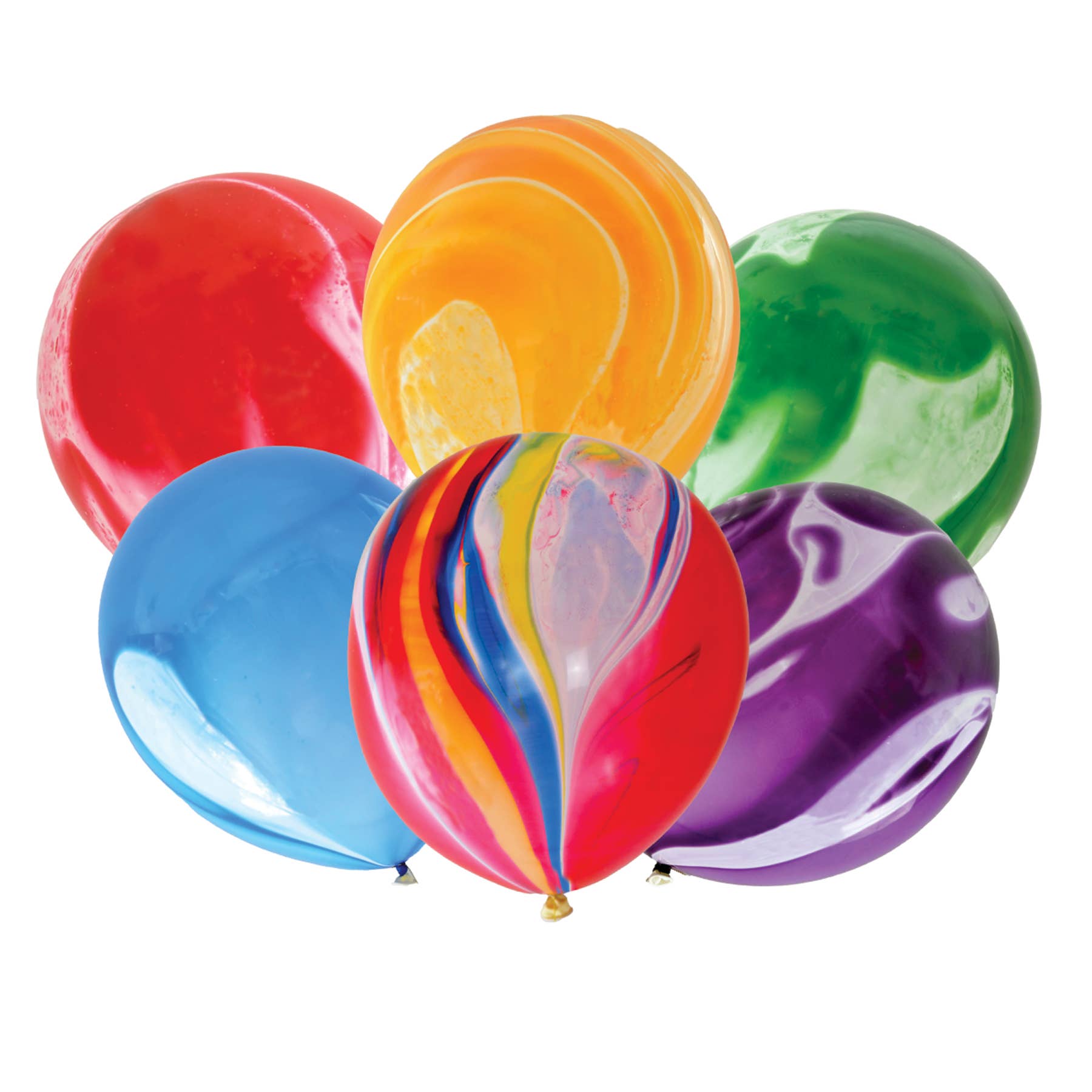 Agate Marble Latex Balloons - Pack of 6