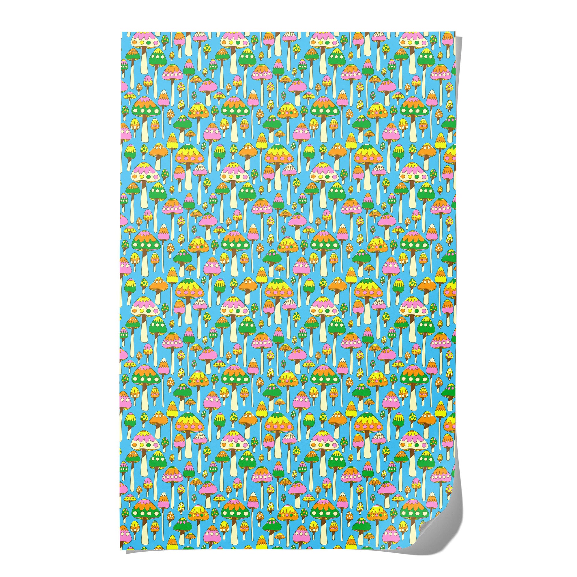 Groovy Mushrooms wrapping paper (rolls of 3 sheets)