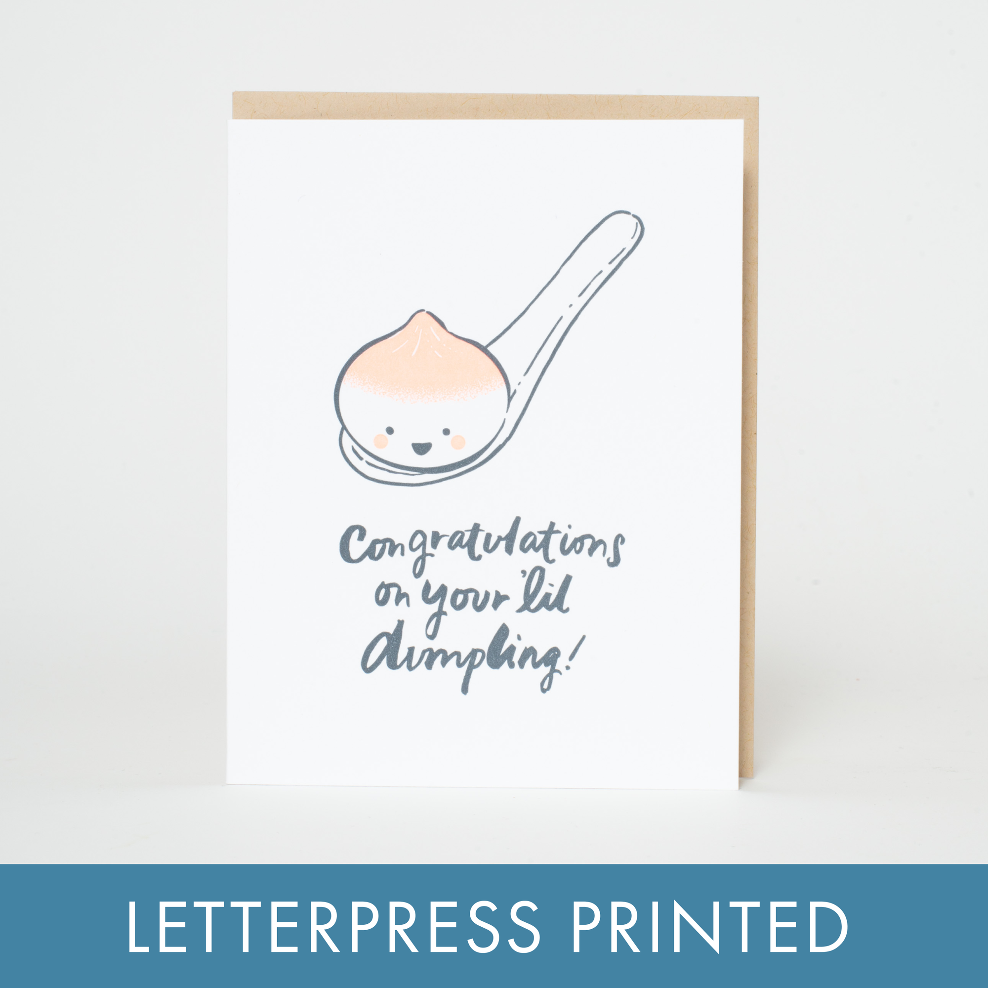 Lil' Dumpling Letterpress Card