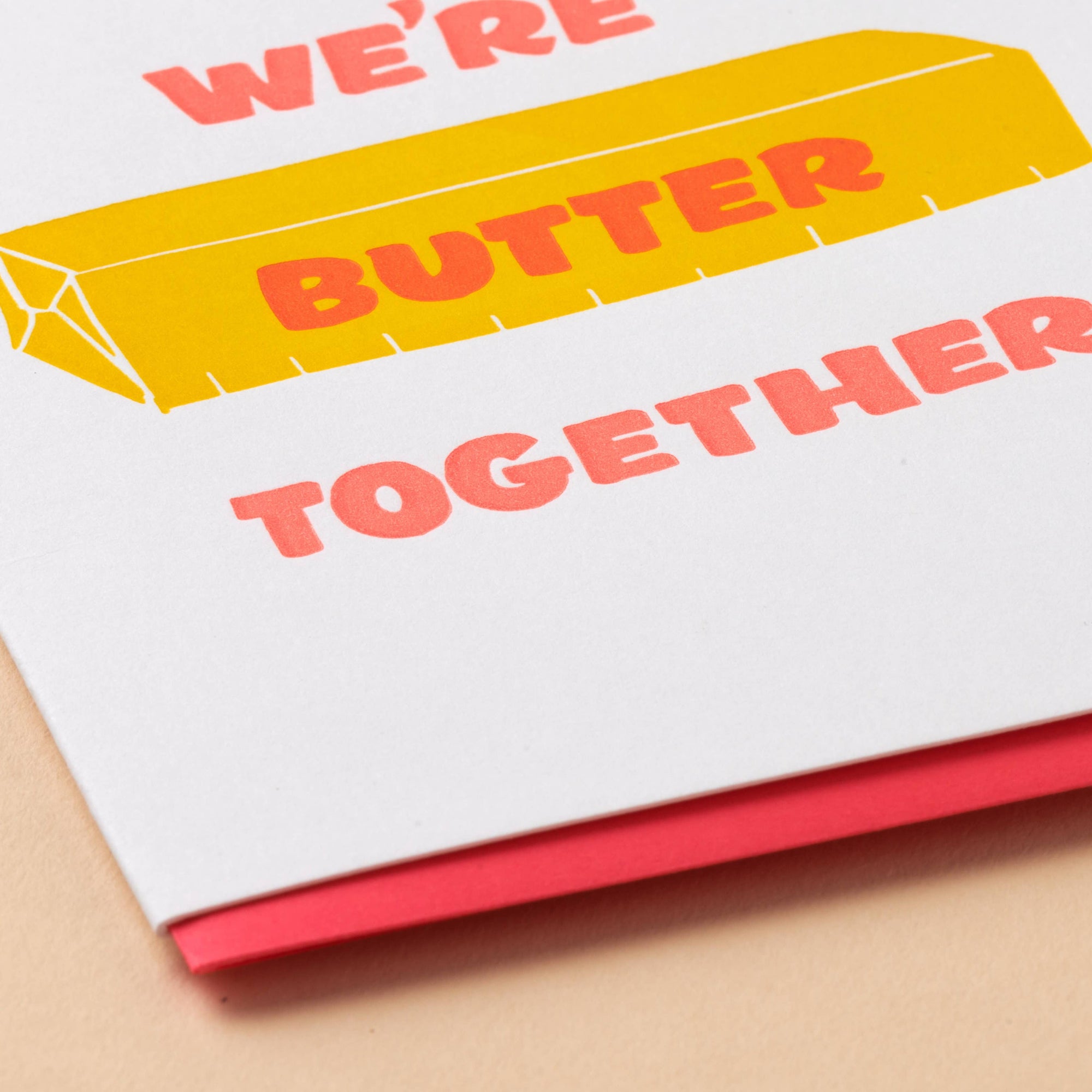 Butter Together Letterpress Card