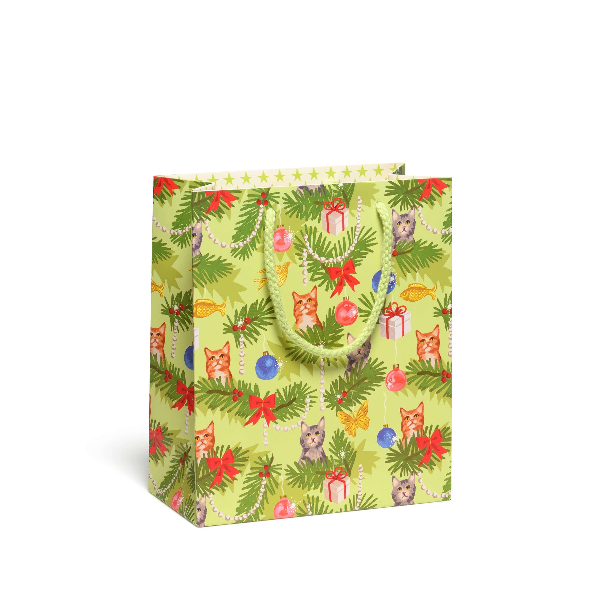 Christmas Cats medium gift bag: medium