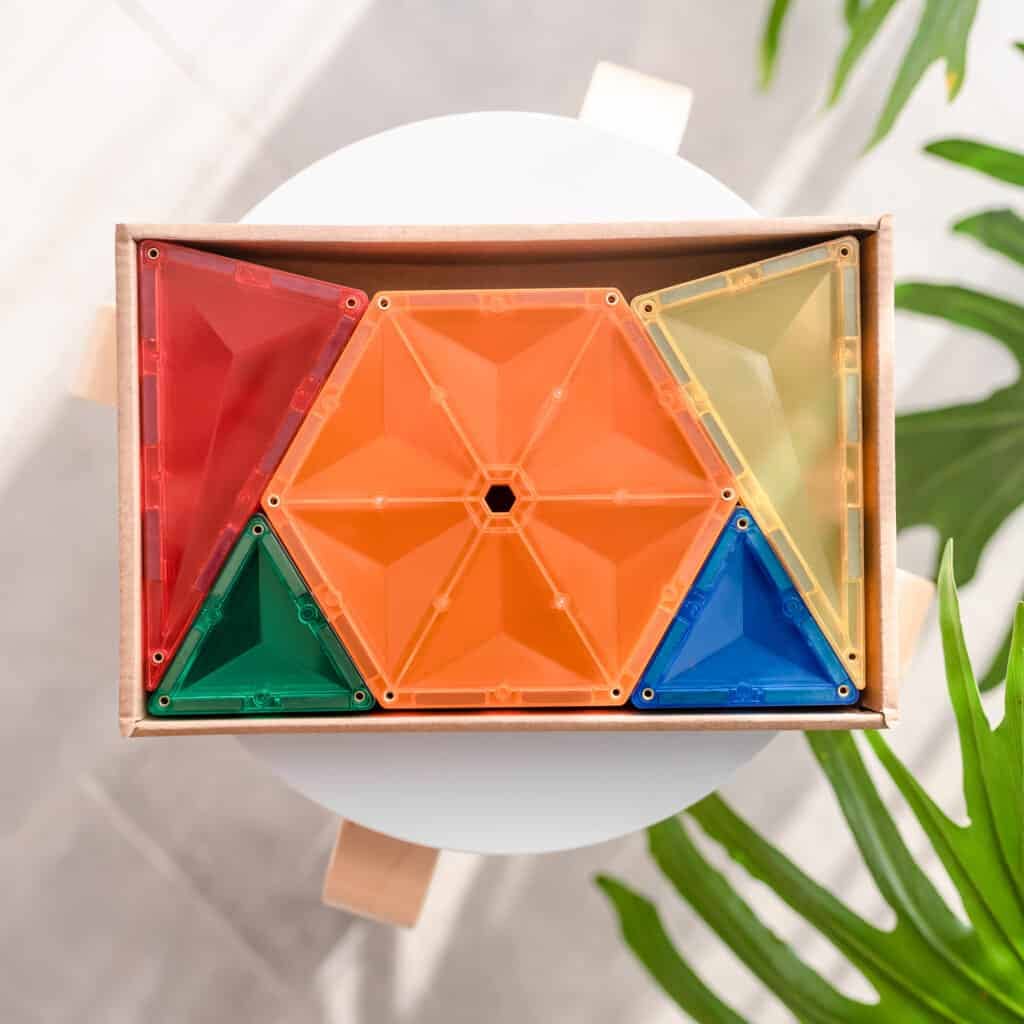 CONNETIX Magnetic Tiles Rainbow Geometry Pack - 30 Pcs