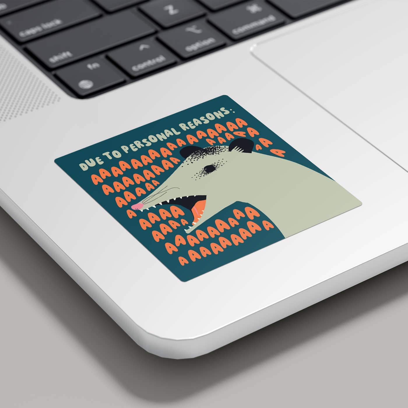 Funny Vinyl Sticker - Screaming Possum