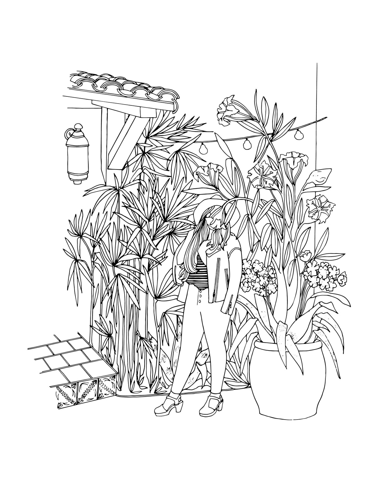 The Plant Lady: A Floral Adult Coloring Book