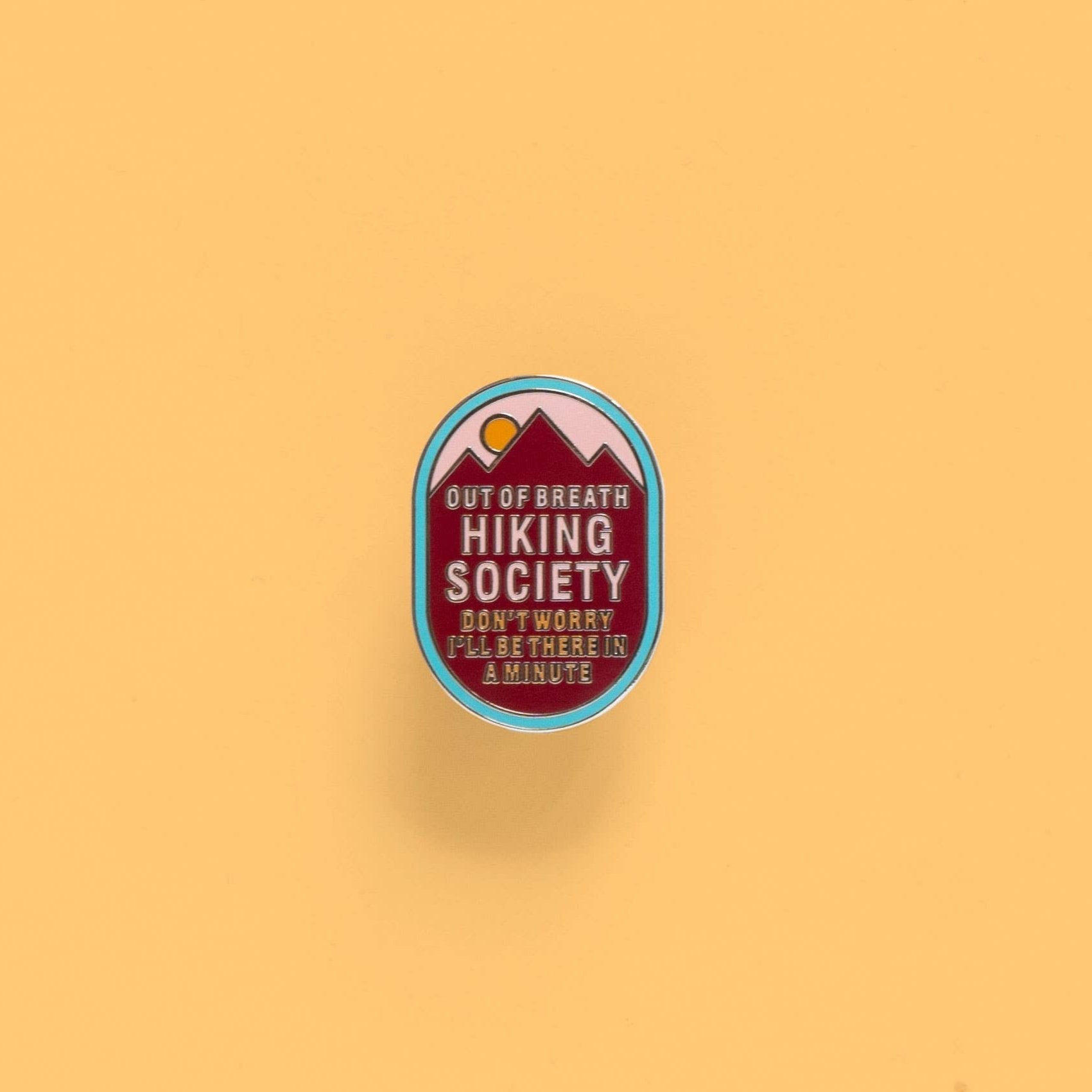 The Out of Breath Hiking Society Enamel Pin