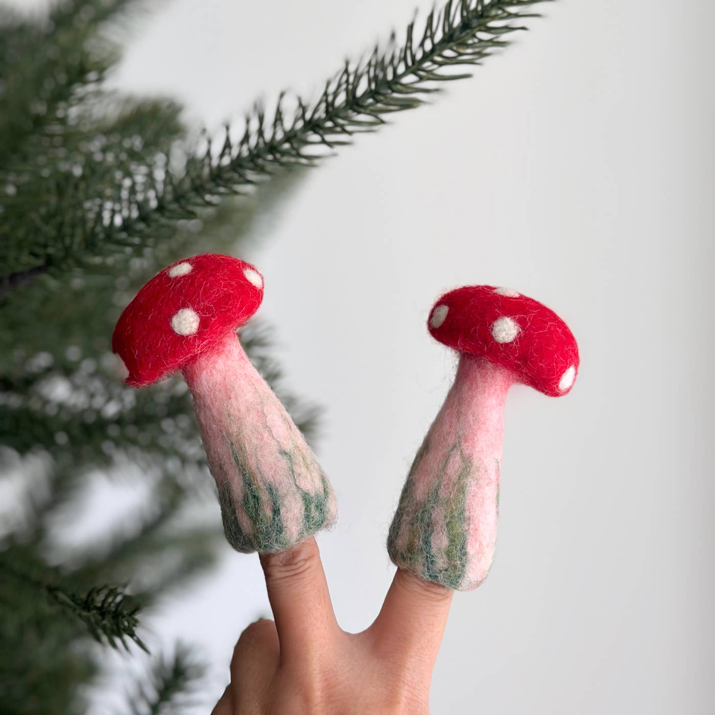 Mushroom Finger Puppet
