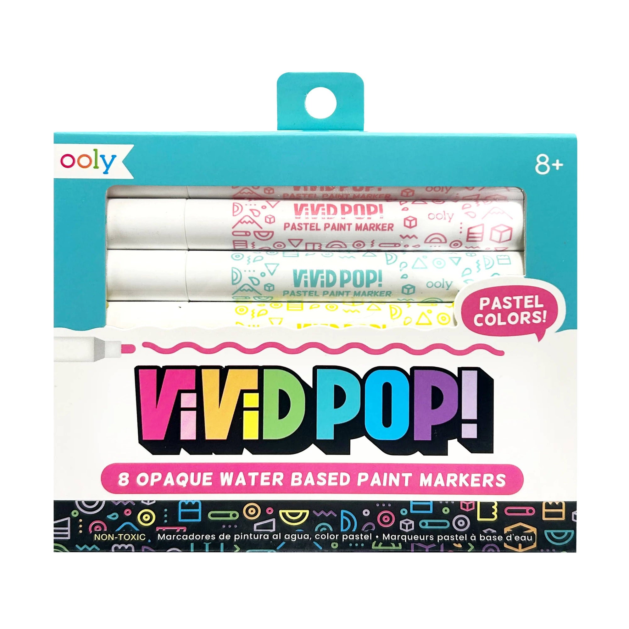 Vivid Pop! Water-Based Paint Markers: Pastel (set of 8)