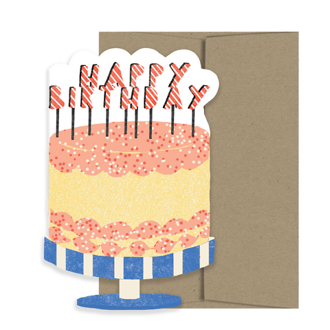 Happy Birthday Cake -Die Cut -birthday