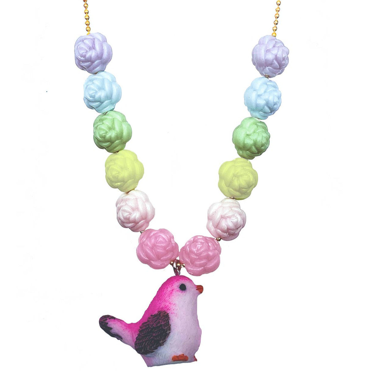 Girls Pastel Bird Necklace