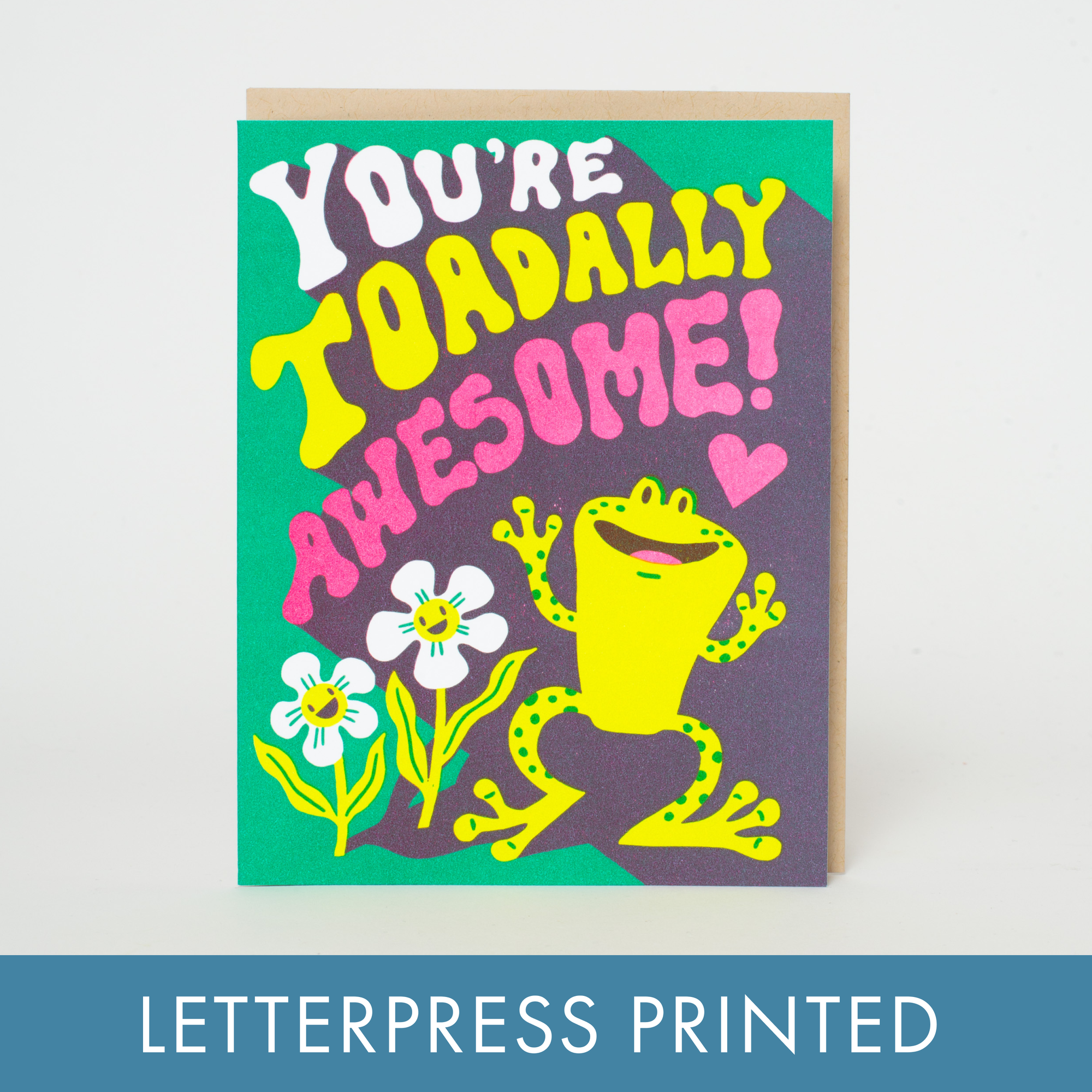 Toadally Awesome Letterpress Card