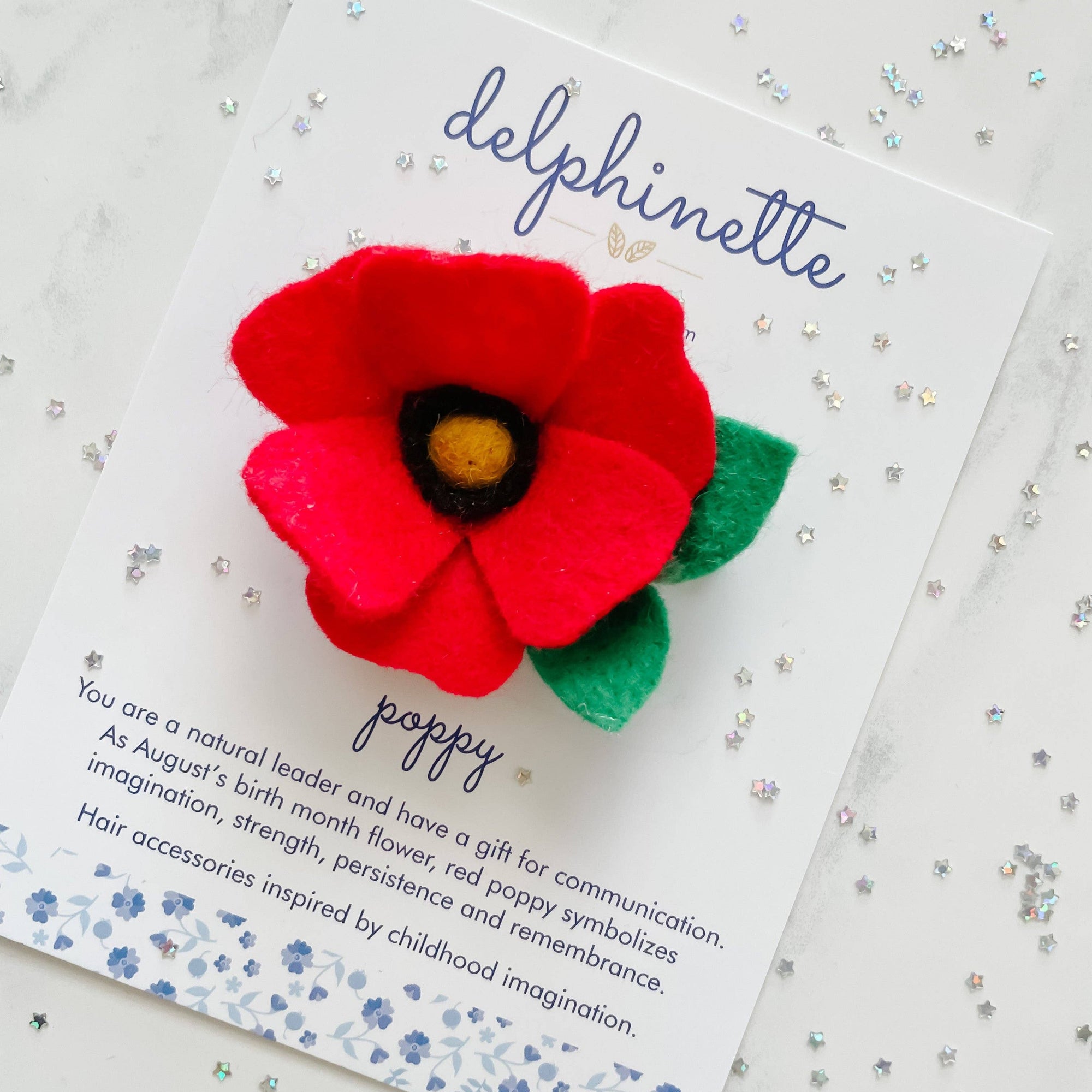 Red Poppy Hair Tie