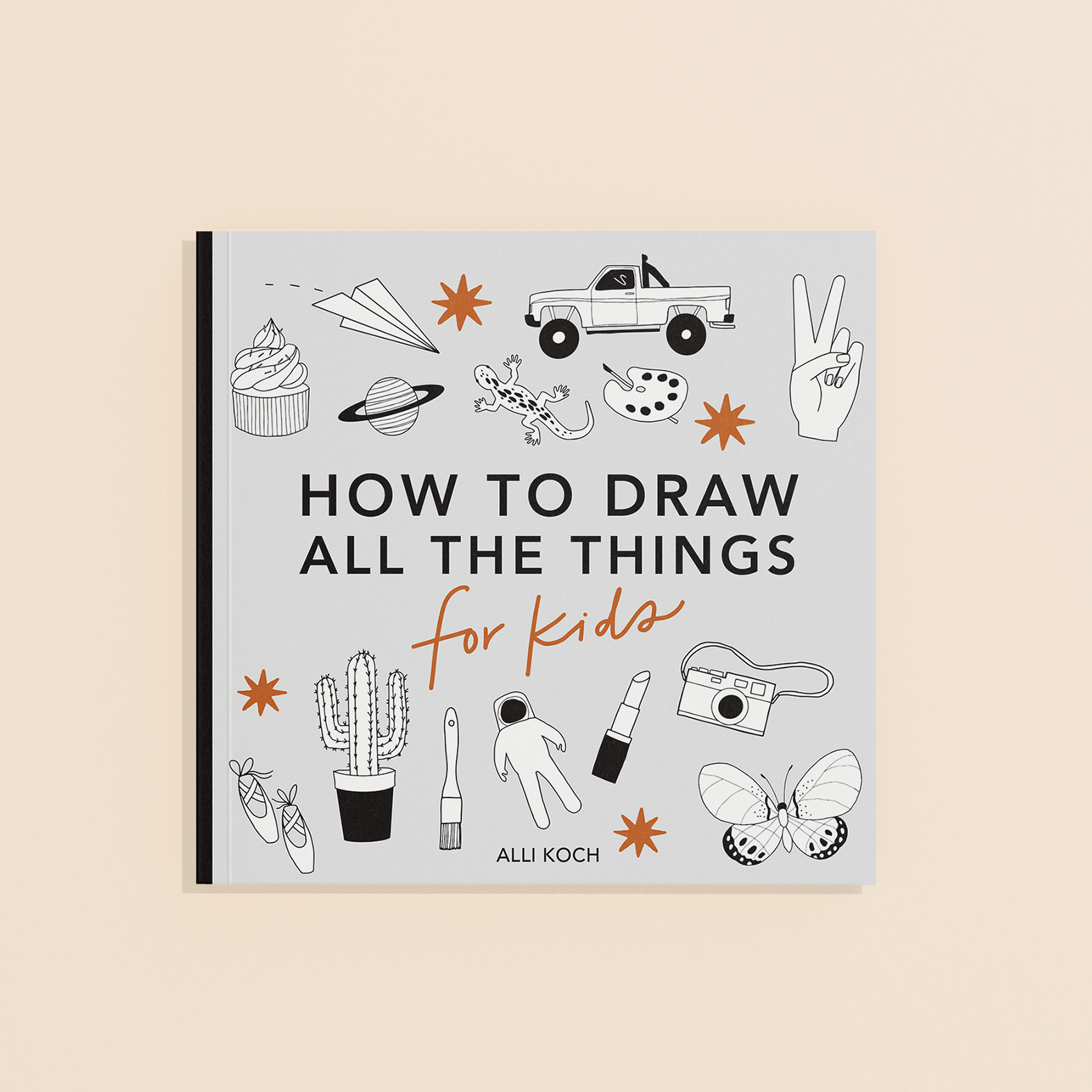 Book titled 'How to Draw All the Things for Kids' by Alli Koch on a beige background