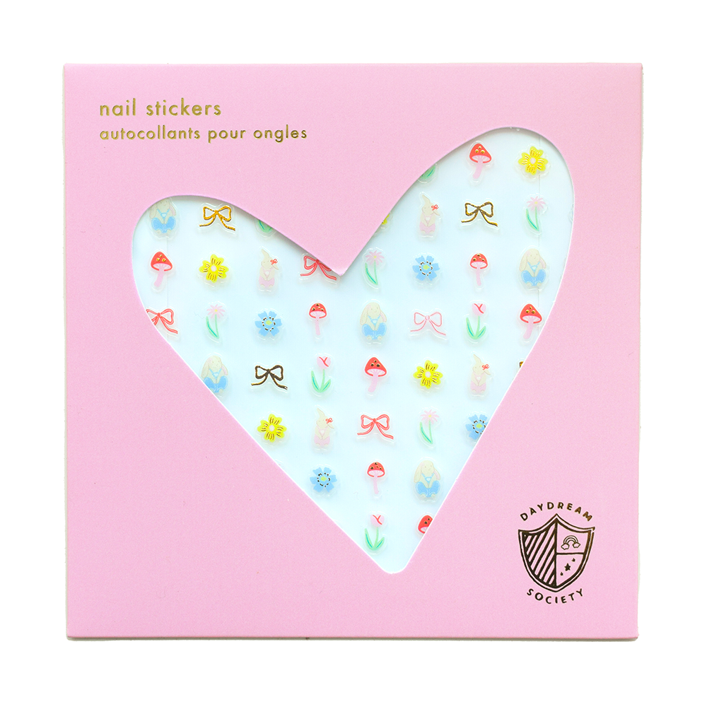 Bunnies In The Garden Overalls Bunny Nail Stickers