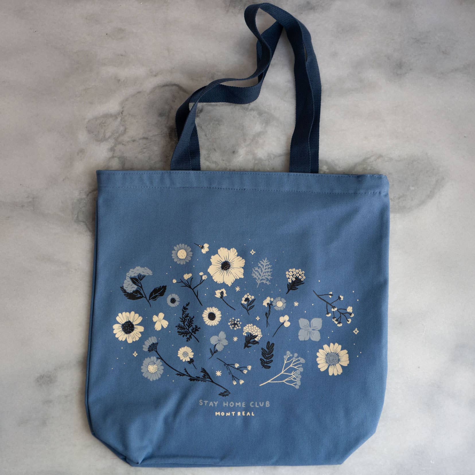 Pressed Flowers Big Zip Tote