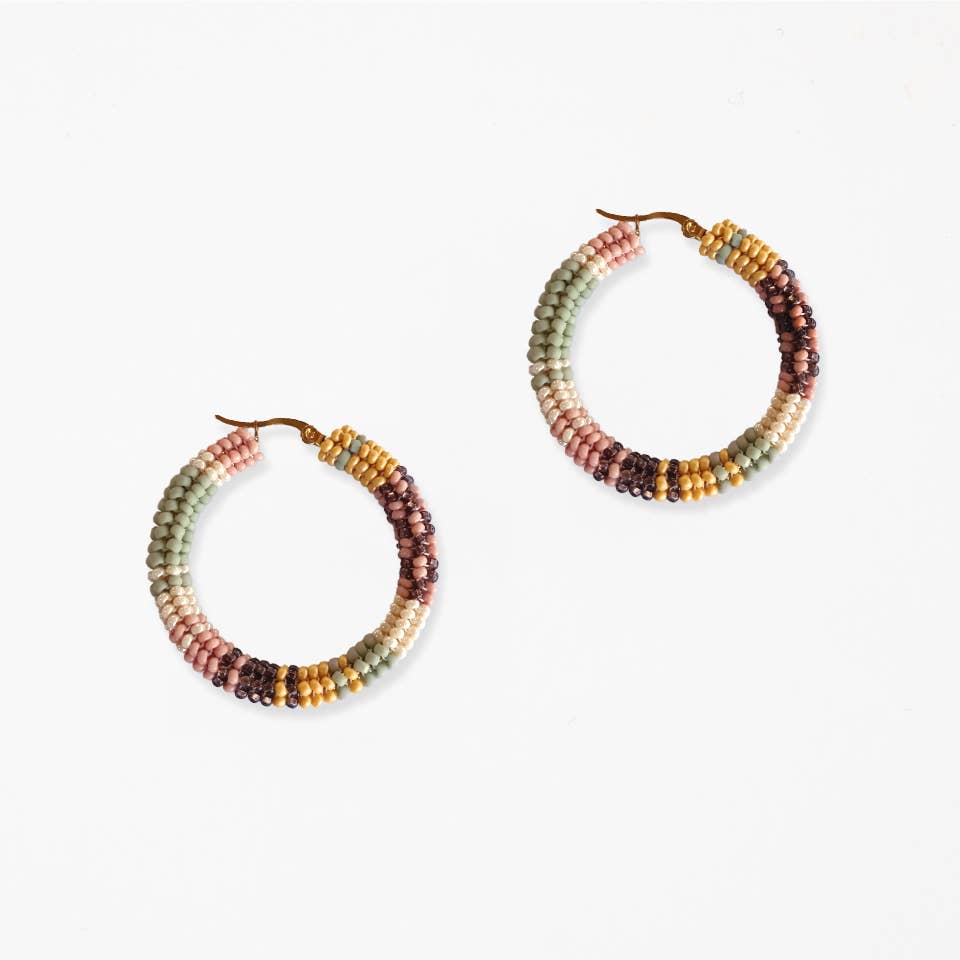 Patchwork Hoop Earrings