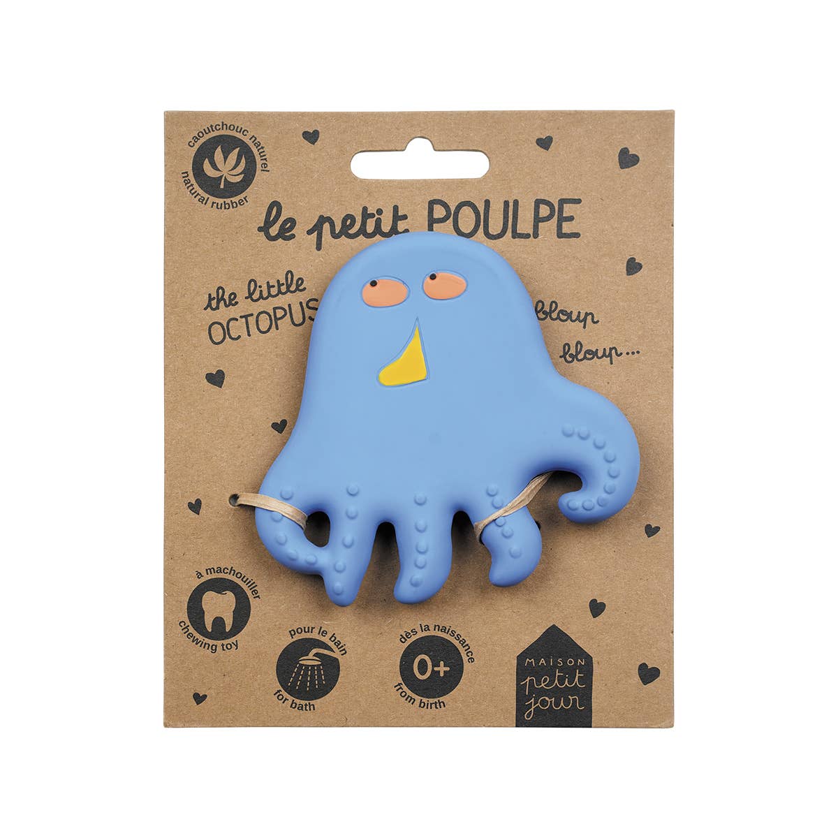 Natural rubber teether Octopus