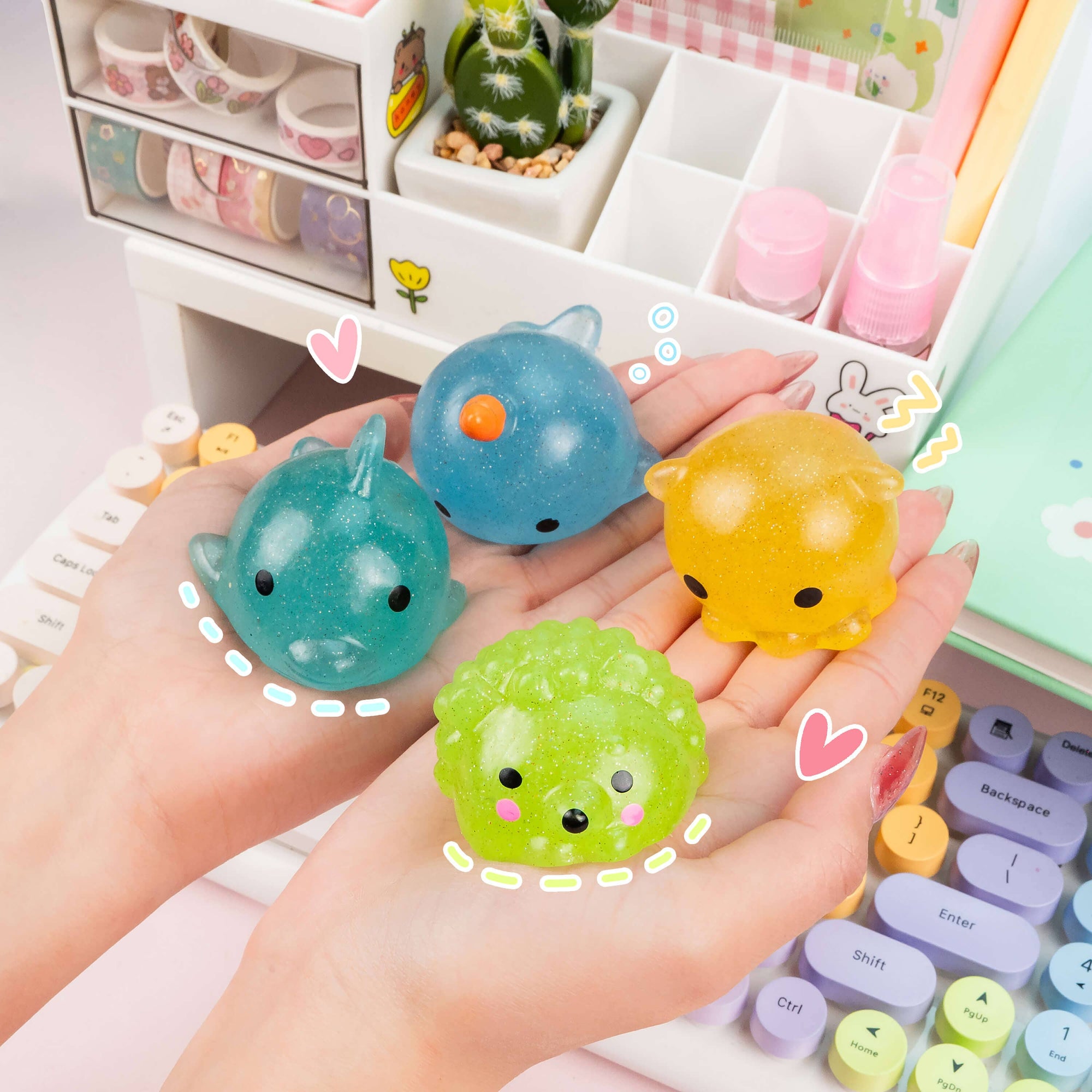 Jumbo Glitter Mochi Sensory Toy