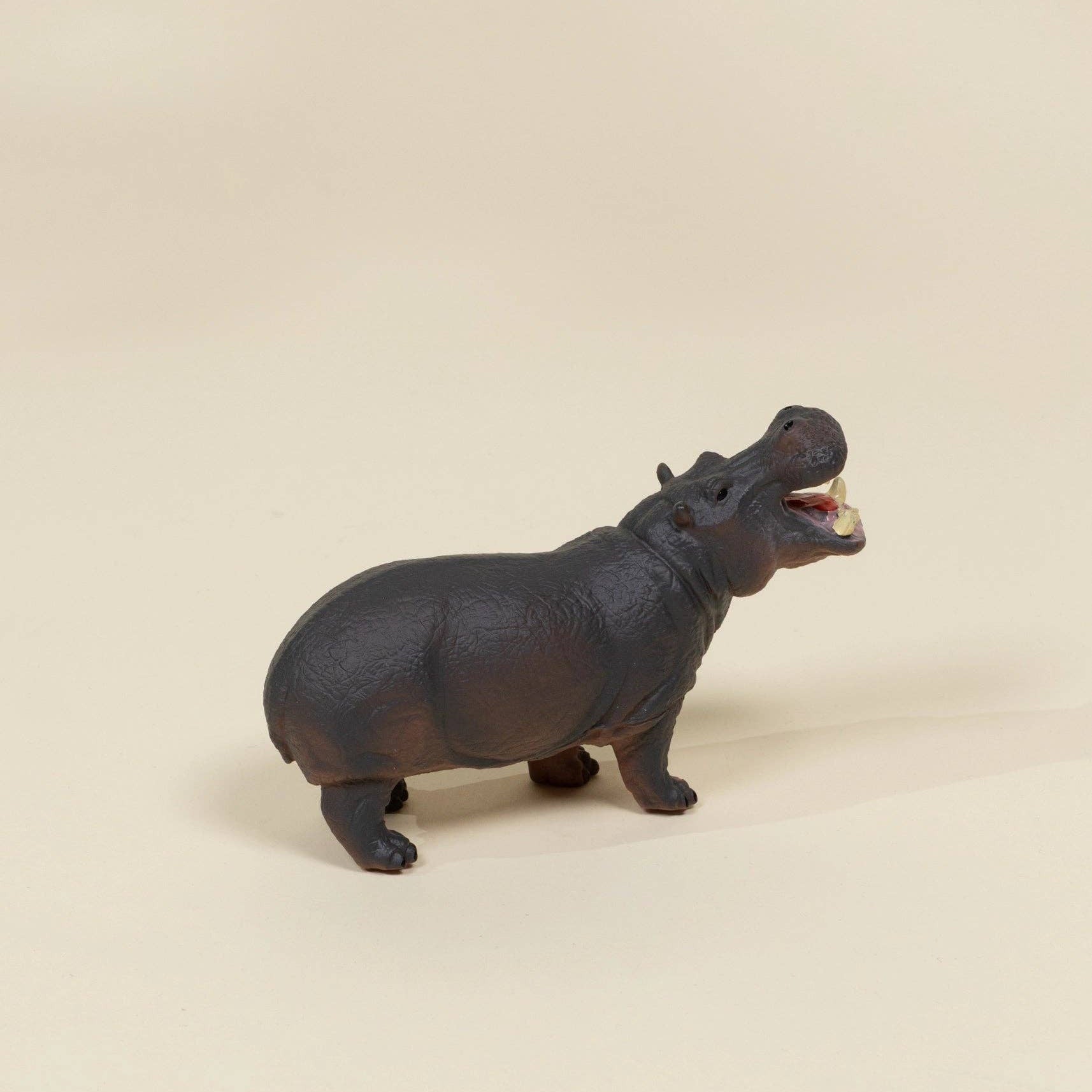 Large Wildlife Animal Play Figurine – Hippopotamus