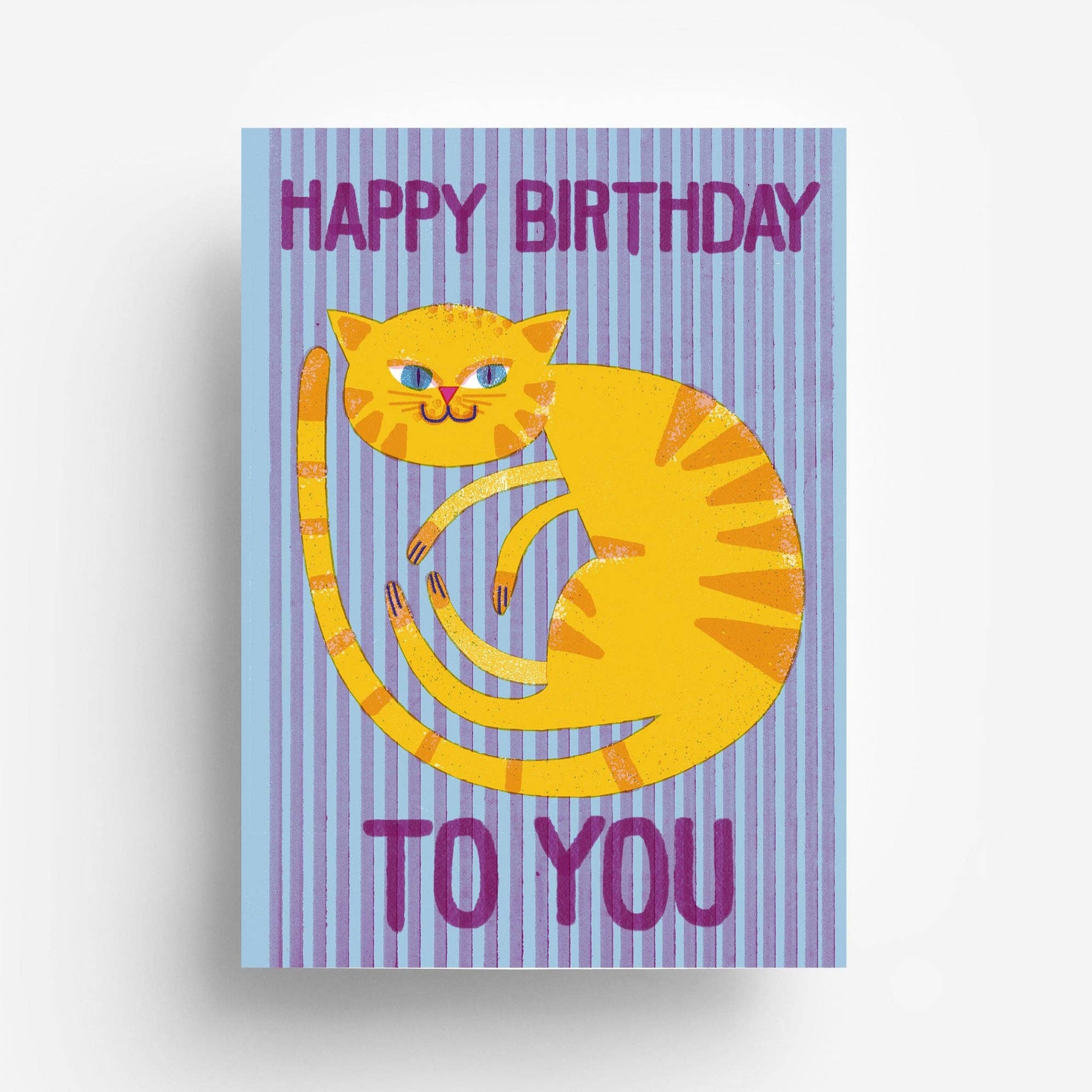 Birthday Cat Postcard -Barbara Dziadosz