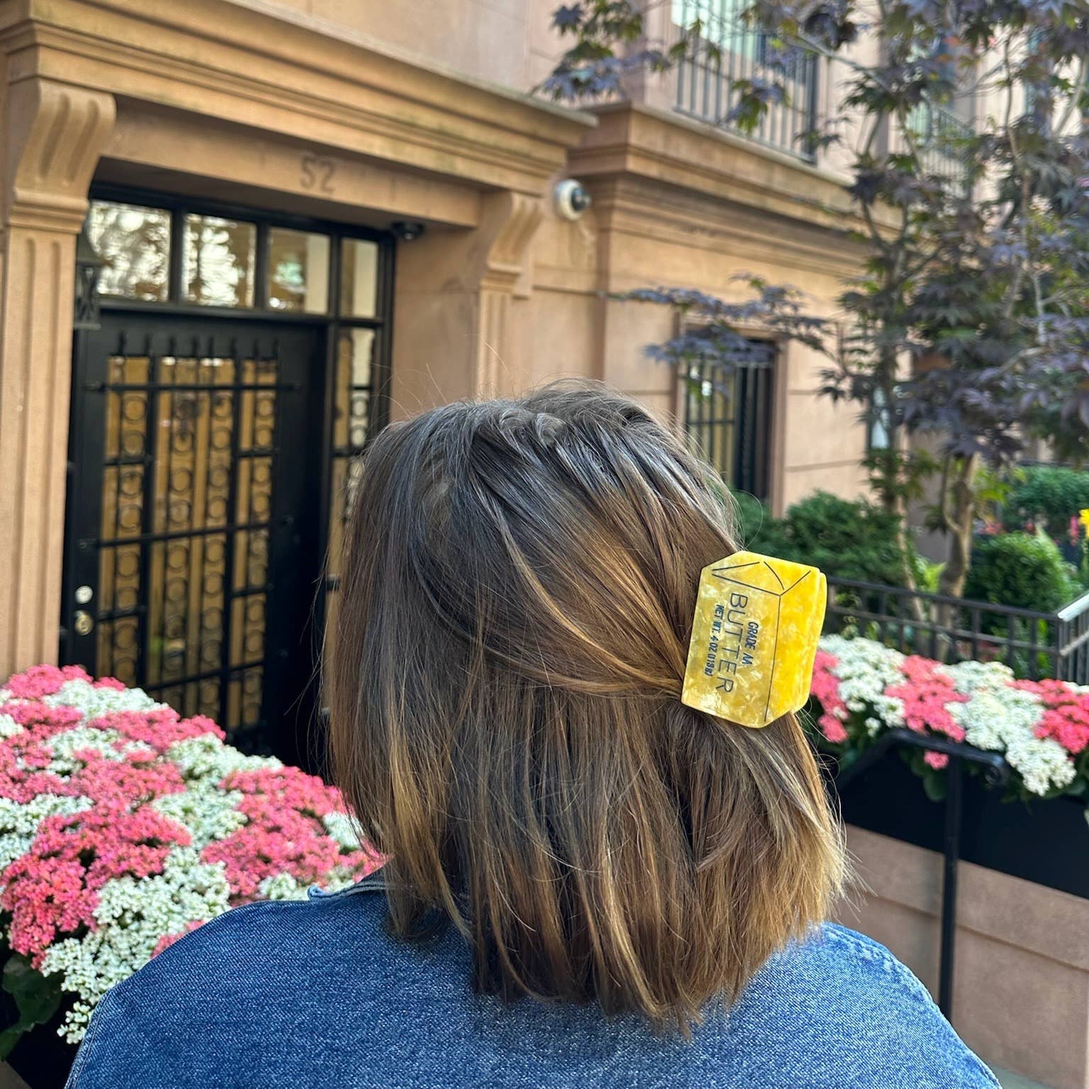 Hand-painted Butter Claw Hair Clip