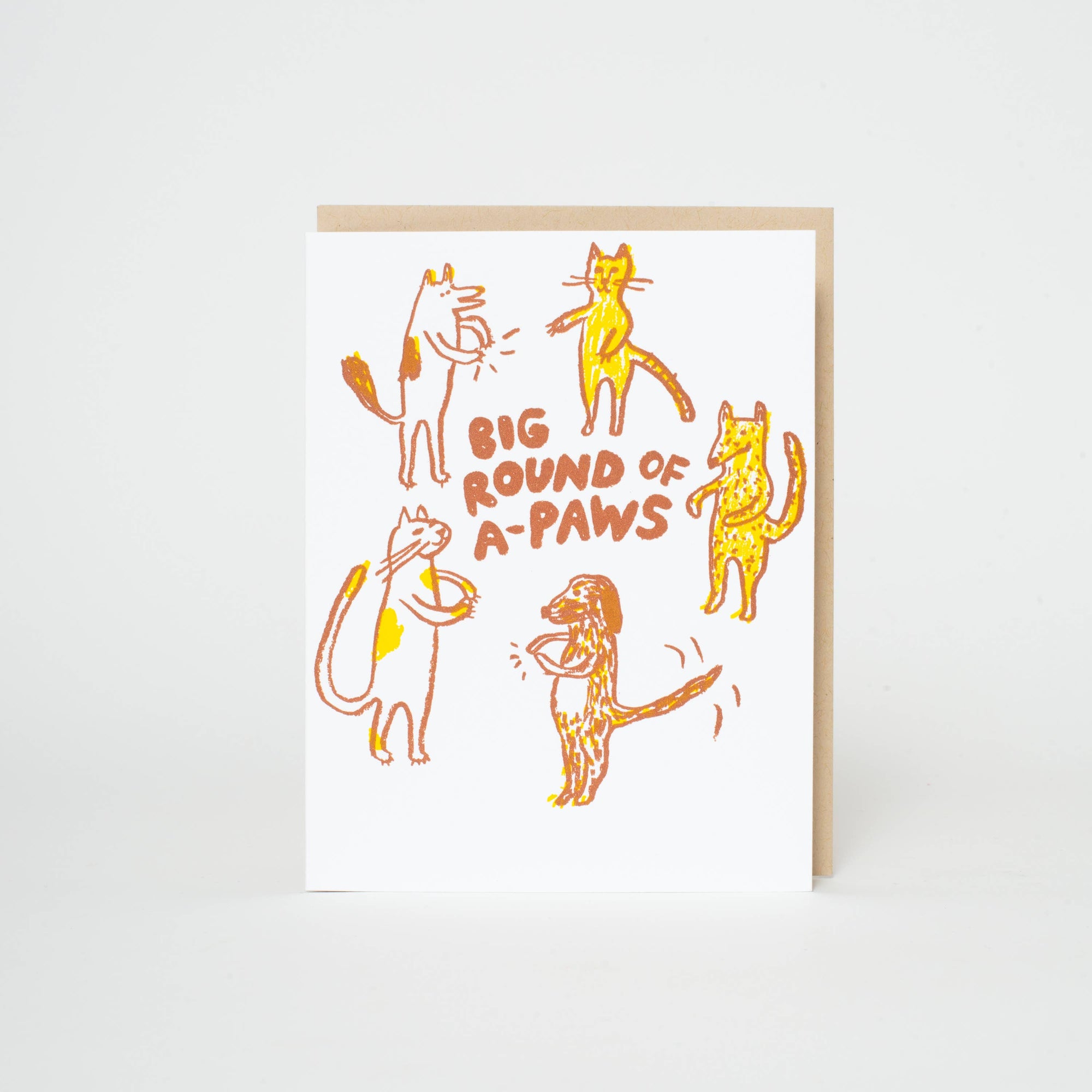 Congrats Animals Letterpress Card