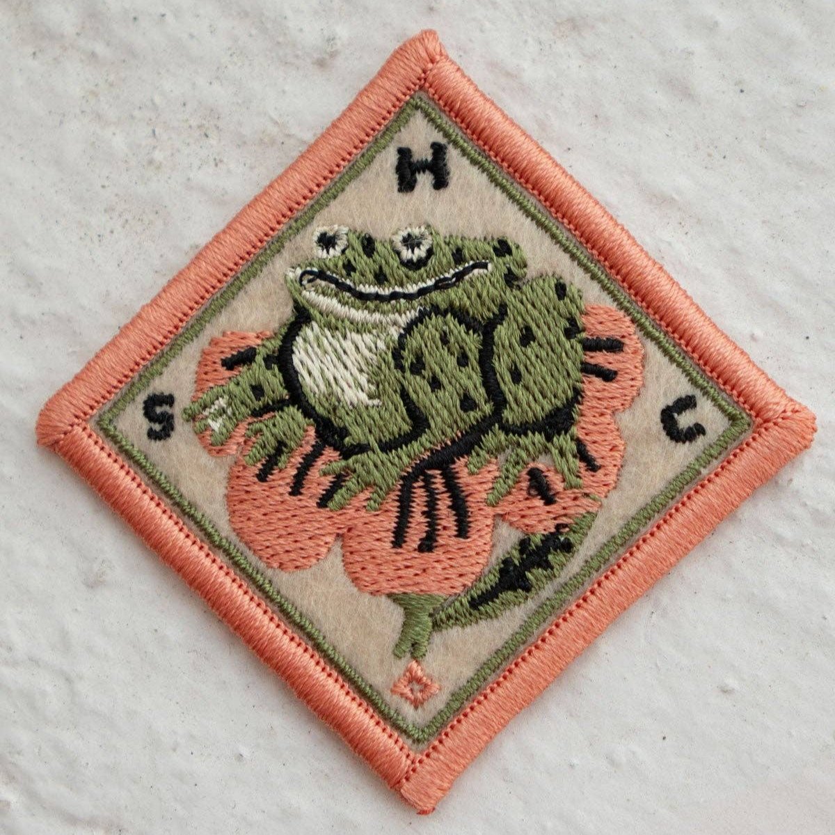 Frog Flower - Felt Sticky Patch