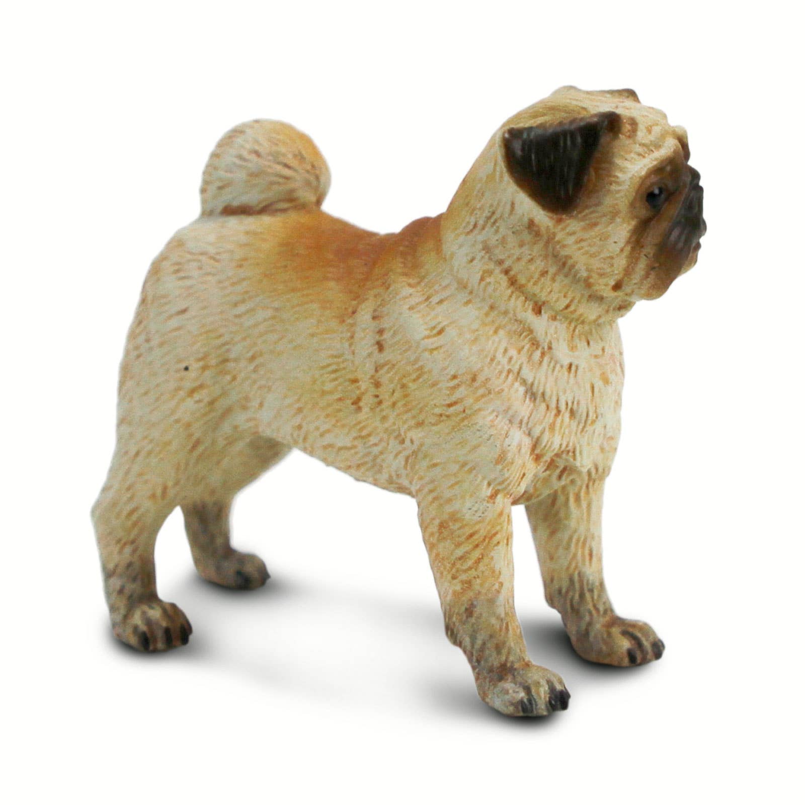 Dog figurine on a white background