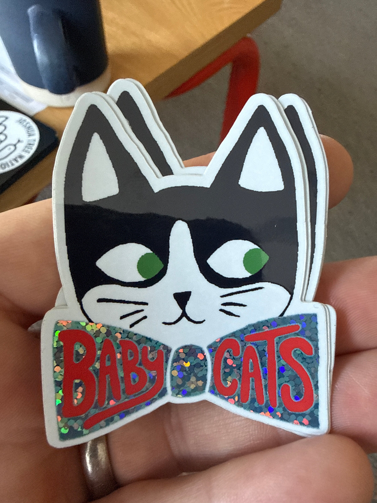 Baby Cats Bow tie sticker