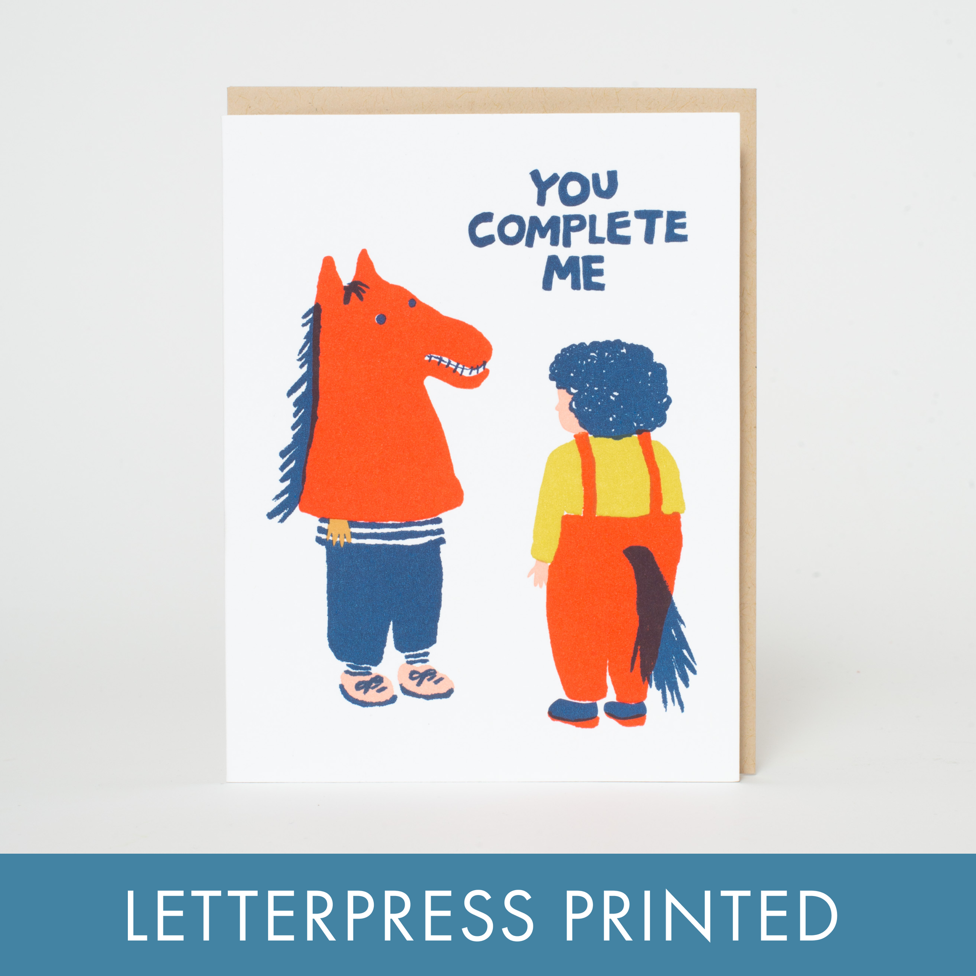 You Complete Me Letterpress Card