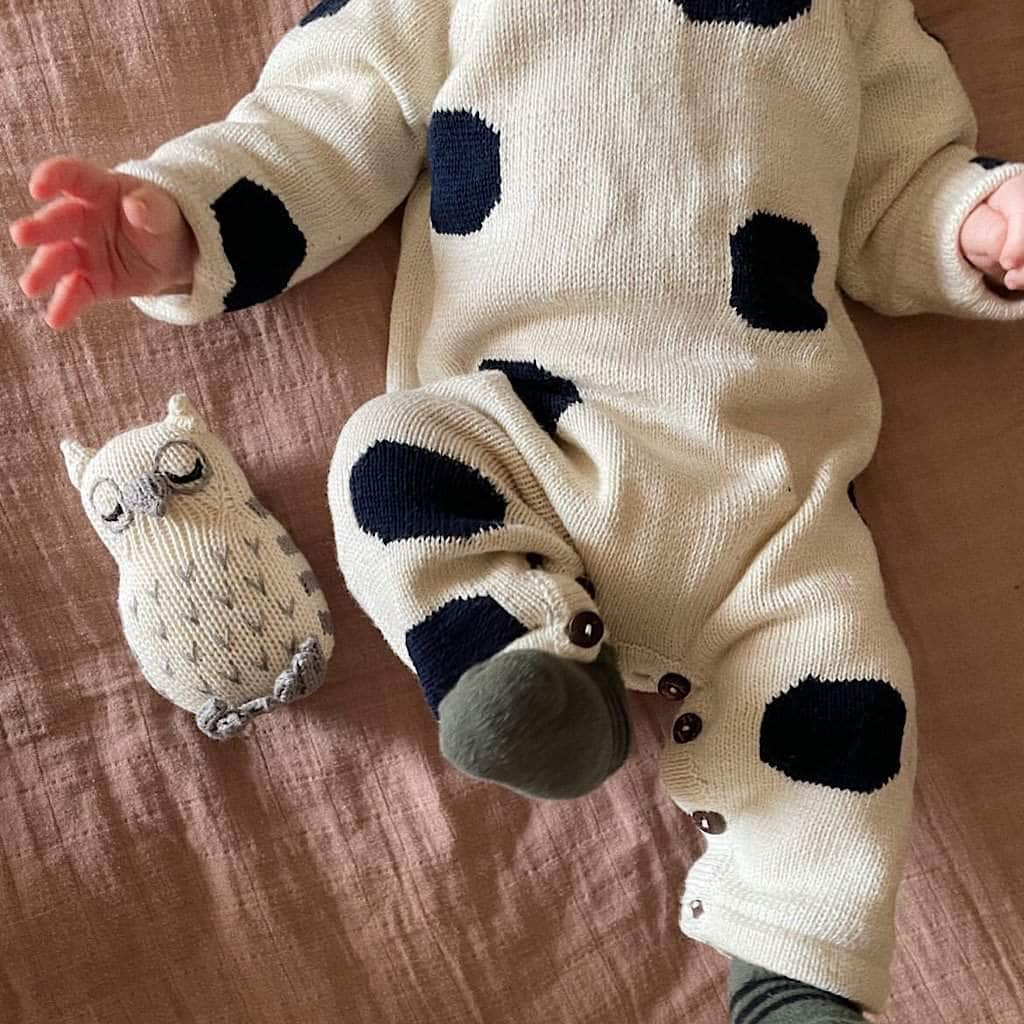 Organic Baby Romper - dots