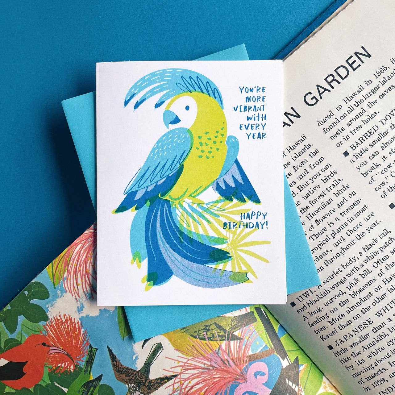 More Vibrant Every Year Birthday - Cute Risograph Card